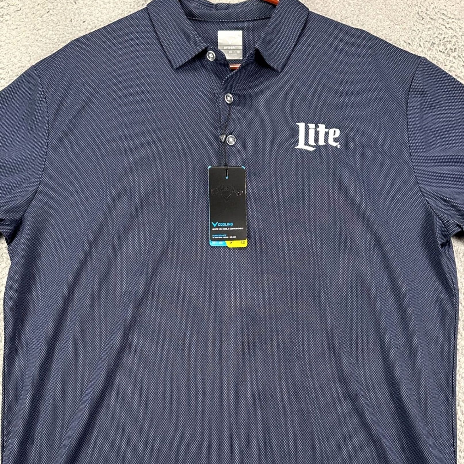 Callaway VINTAGE Callaway Opti-Dri Cooling Shirt Golf Polo Mens XL Blue Rugby Short Sleeve NEW Size US XL / EU 56 / 4 - 2 Thumbnail