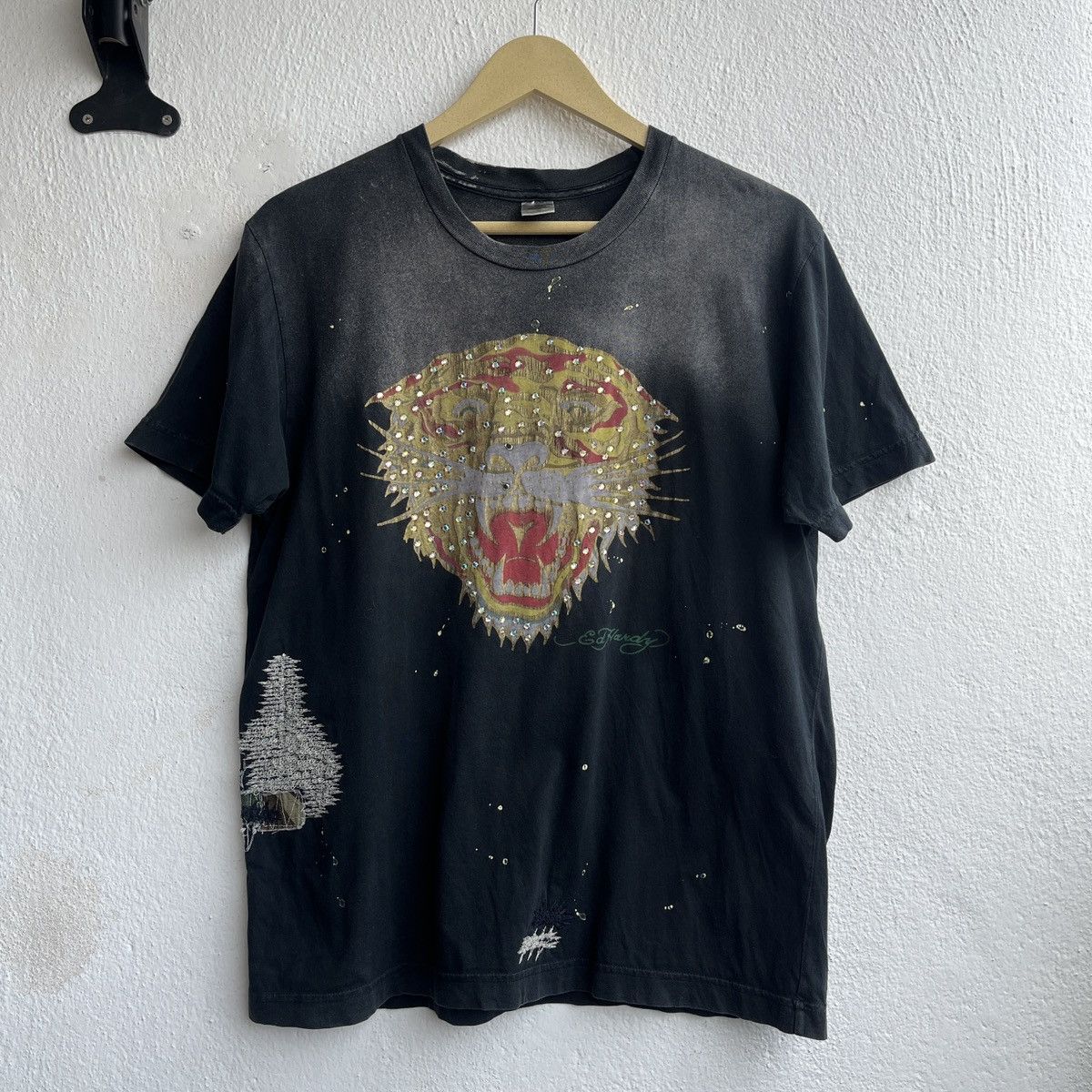 Ed Hardy Faded Distressed Style Don Ed Hardy Tiger Printed TShirt Size US S / EU 44-46 / 1 - 1 Thumbnail