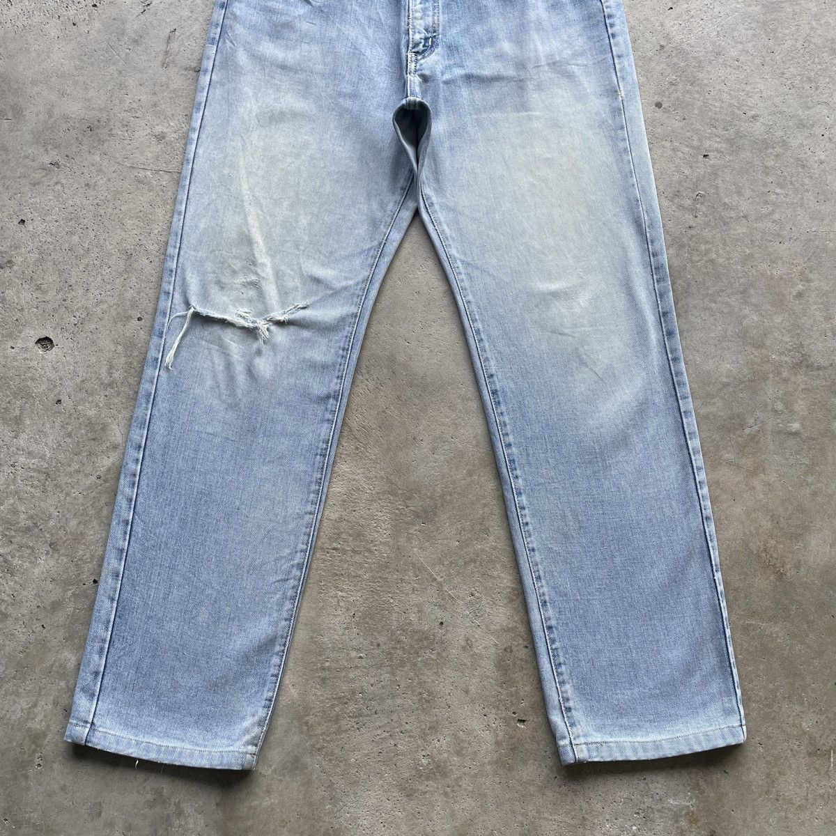 Japanese Brand W32 Vintage Edwin Distressed Jeans Wash Faded Denim Pants Size US 32 / EU 48 - 4 Thumbnail