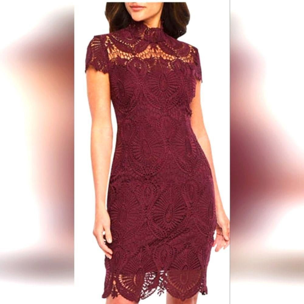 Premier amour short sleeve lace sheath dress hotsell