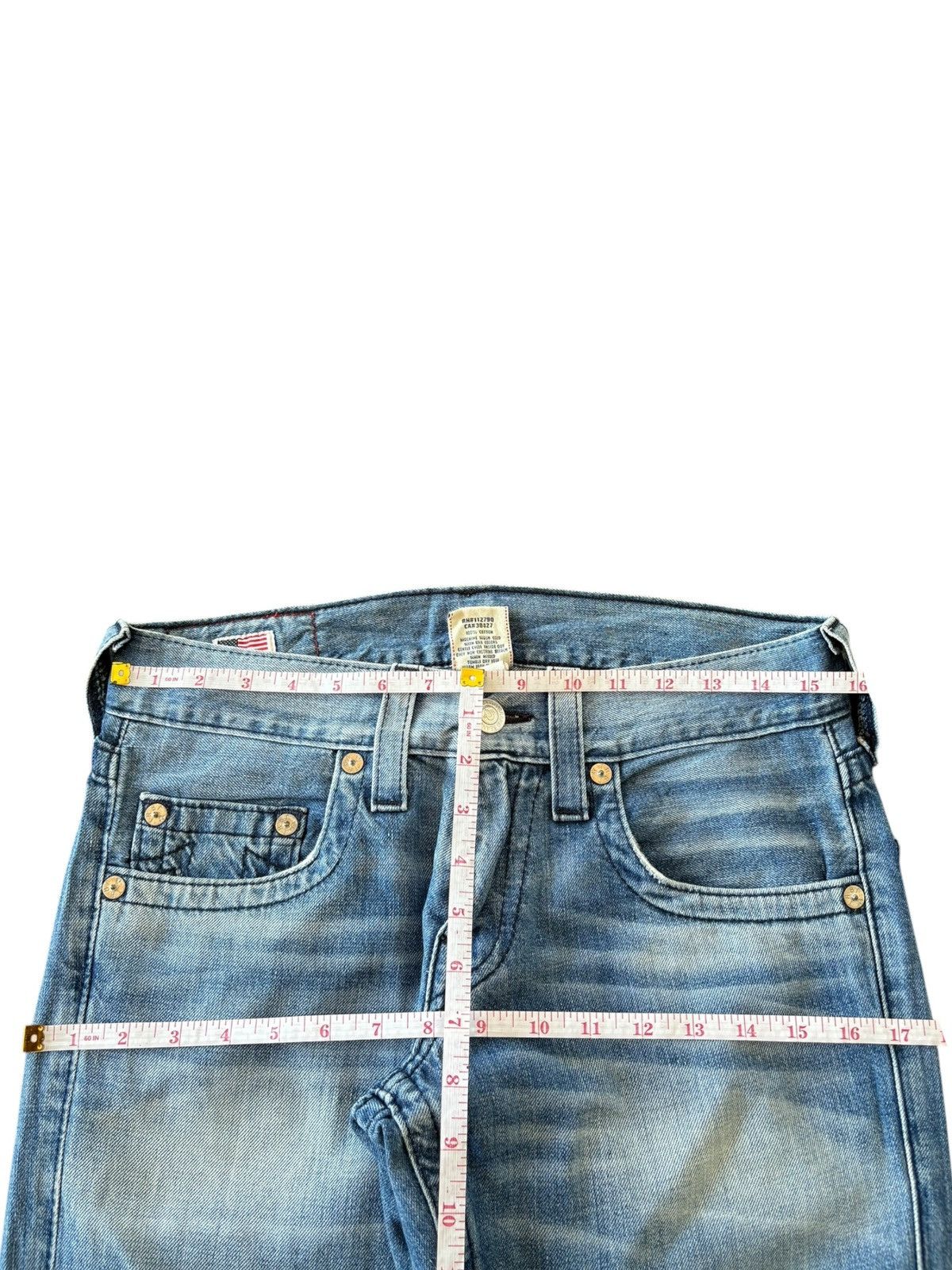 True Religion Vintage True Religion Bobby Blue Wash Distress Bootcut Jeans Size US 32 / EU 48 - 6 Thumbnail