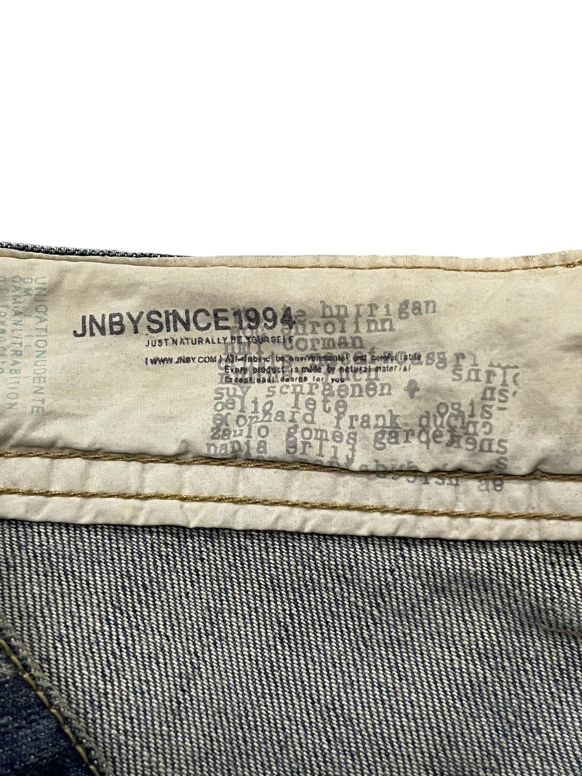 FUSAI × GOSTAR DE FUGA × Japanese Brand JNBY Asymmetrical Curved Seam Embroidered Jeans Size US 29 - 18 Thumbnail