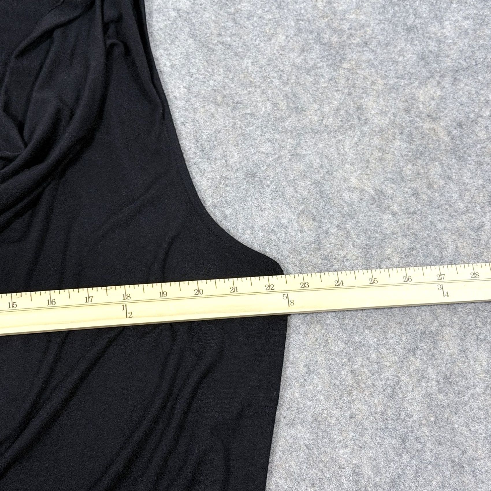 Vintage Curvy Sense Black Knit Cowl Neck Ruched Sleeveless Shirt Women's Size 4X Size XXL / US 16-18 / IT 52-54 - 7 Thumbnail