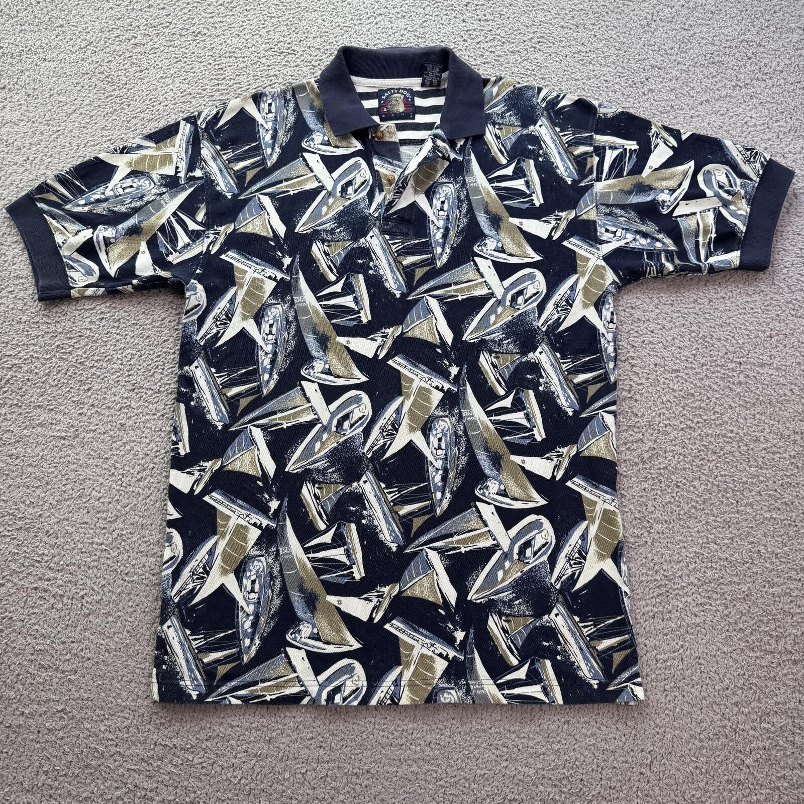 Other Vintage 90s Salty Dog Sailing Polo Shirt Mens M Yacht Boat Size US M / EU 48-50 / 2 - 1 Thumbnail