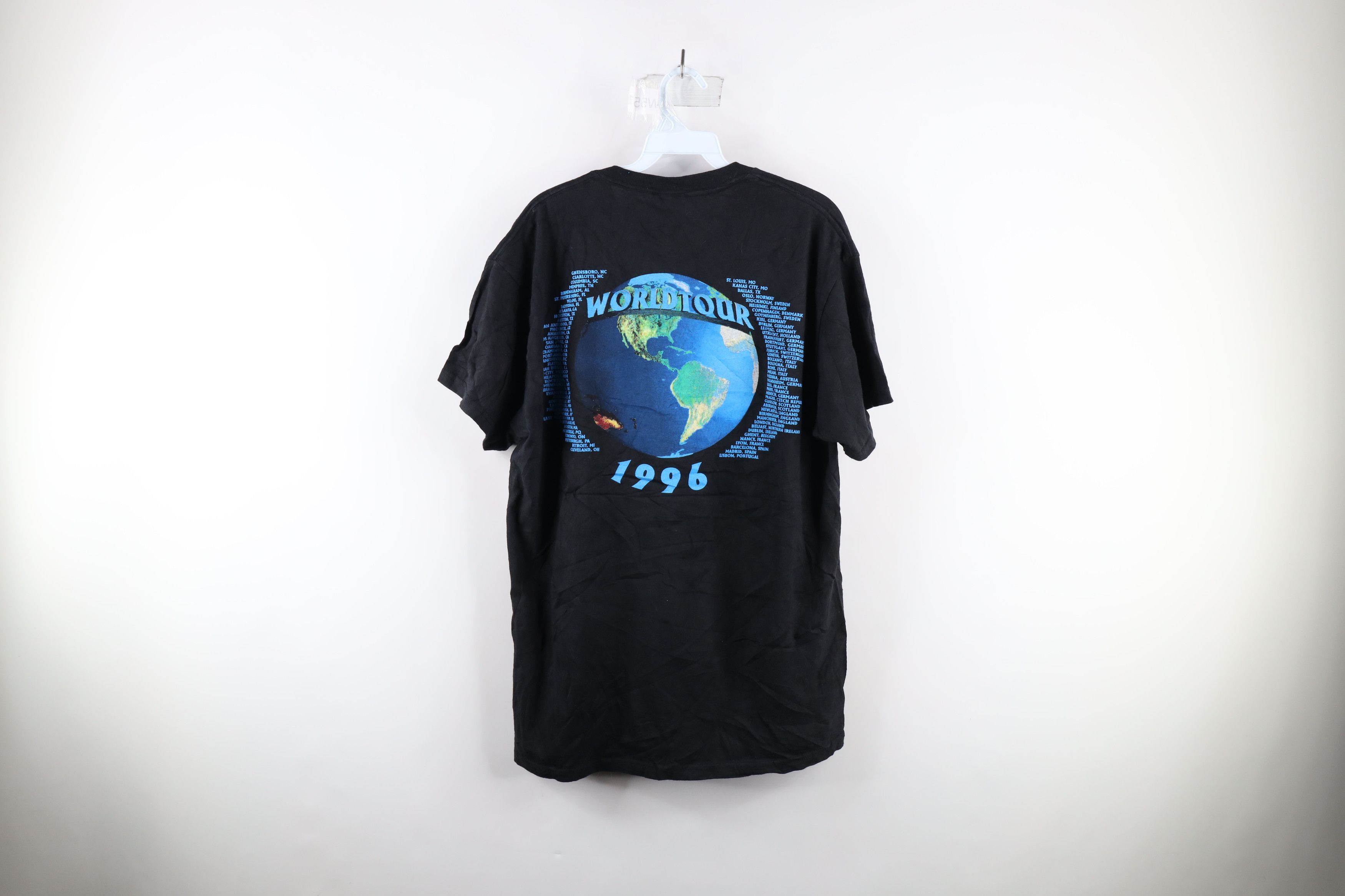 Vintage Vintage 90s Ballbreaker Tour ACDC Band T-Shirt Black Cotton Size US L / EU 52-54 / 3 - 8 Thumbnail