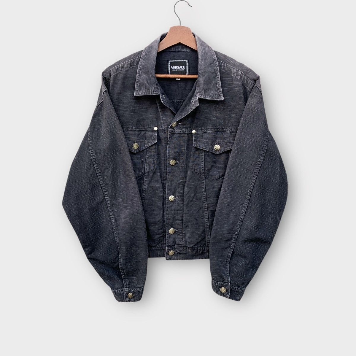 Versace Jeans Couture VINTAGE FADED VERSACE JEAN COUTURE TRUCKER DENIM JACKET Size US S / EU 44-46 / 1 - 2 Thumbnail