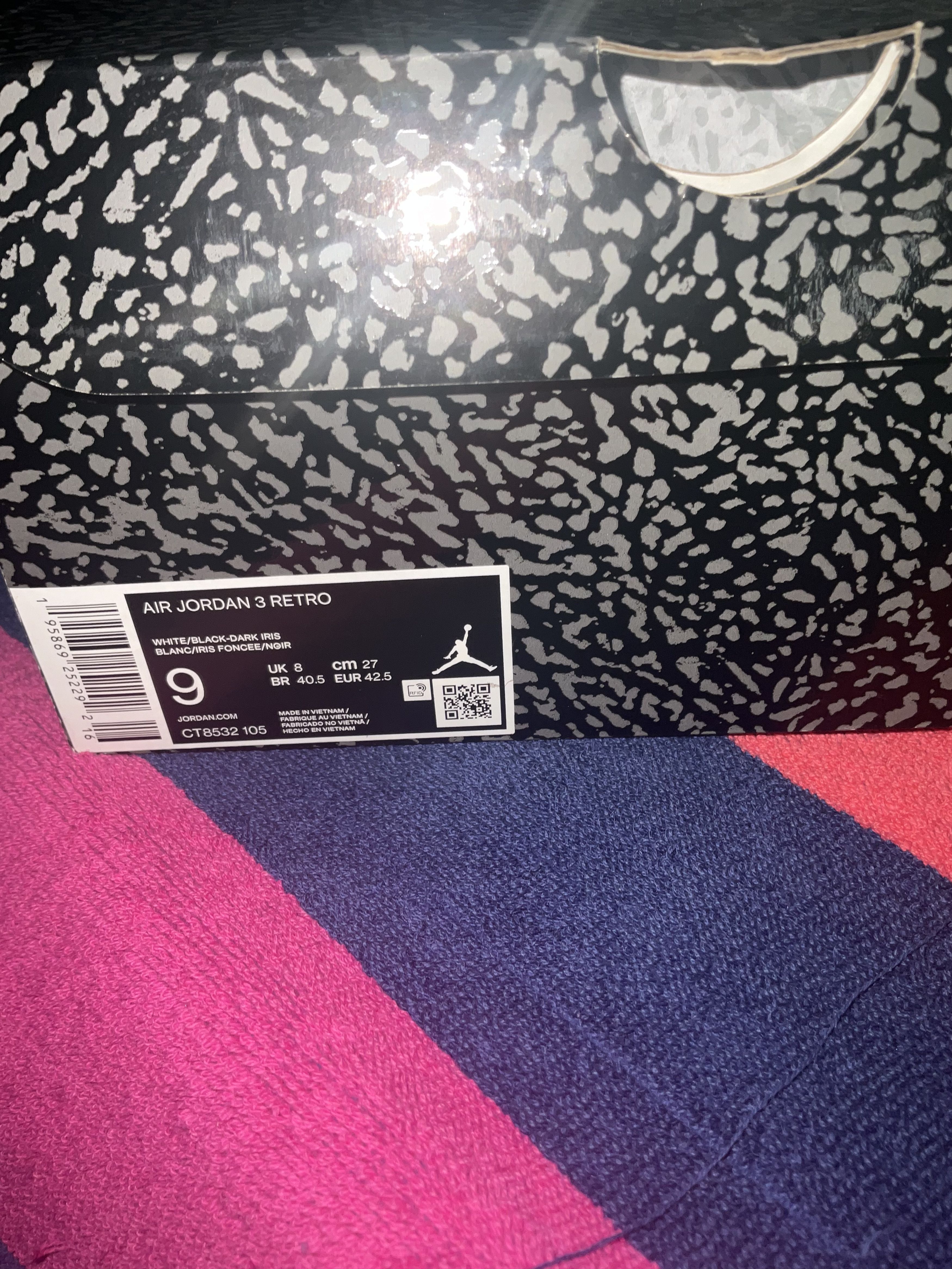 Jordan Brand Jordan 3’s Dark Iris’s Size US 9 / EU 42 - 11 Thumbnail
