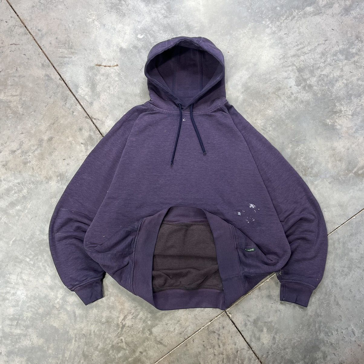 Vintage Vintage Thermal Lined Hoodie Sweatshirt Pullover 90s Faded Size US XXL / EU 58 / 5 - 1 Thumbnail