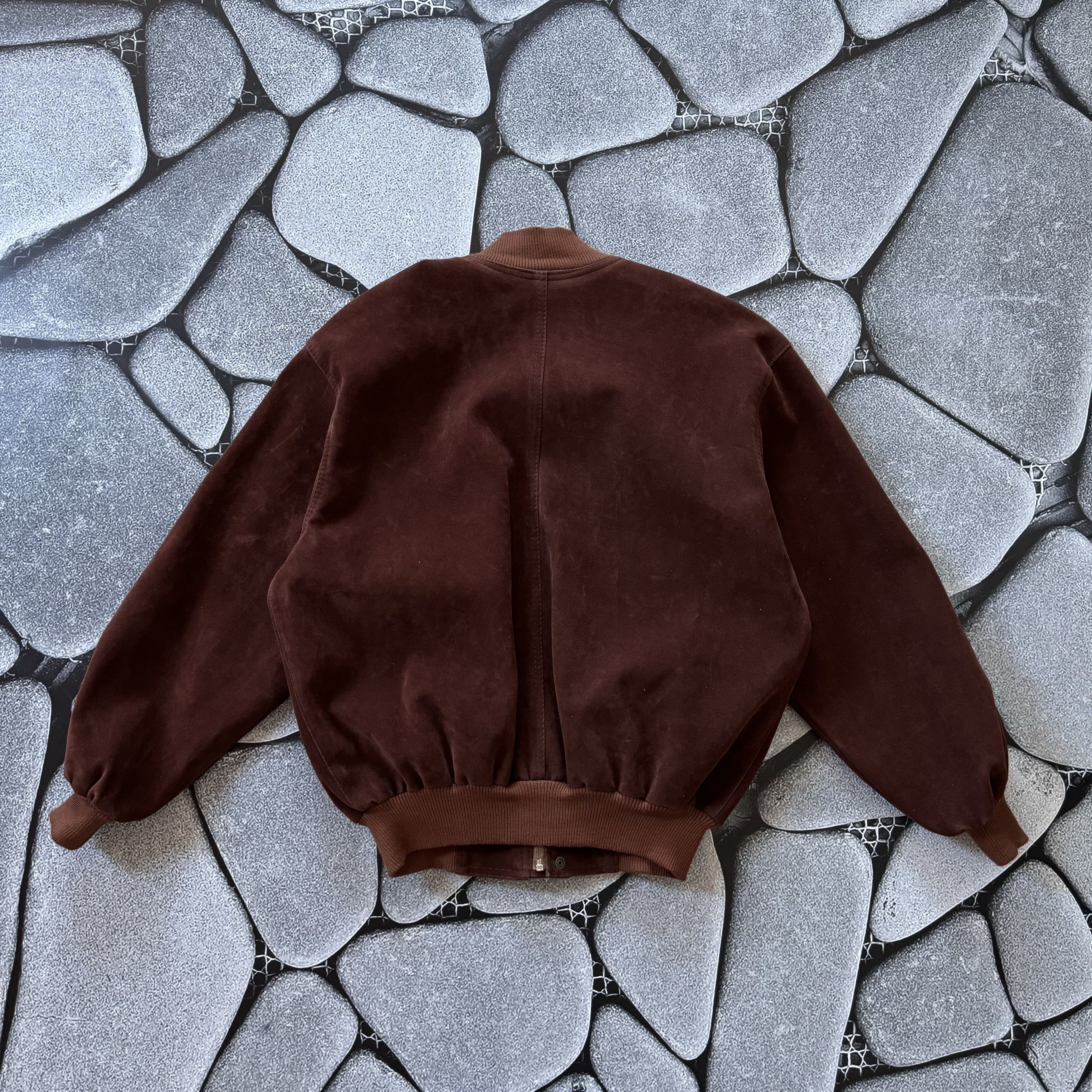 Vintage VINTAGE SUEDE BROWN BOMBER JACKET RETRO COWBOY STYLE Size US M / EU 48-50 / 2 - 4 Thumbnail