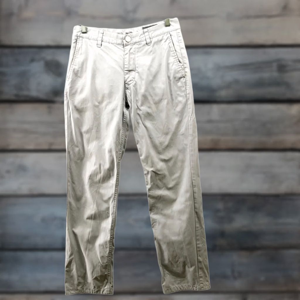 Bonobos Bonobos Slim Straight Chino Pant Mens 29x29 Light Gray Flat Front Slimming Cotton Pants Casual Ready to Ship Mens Size US 29 - 1 Thumbnail