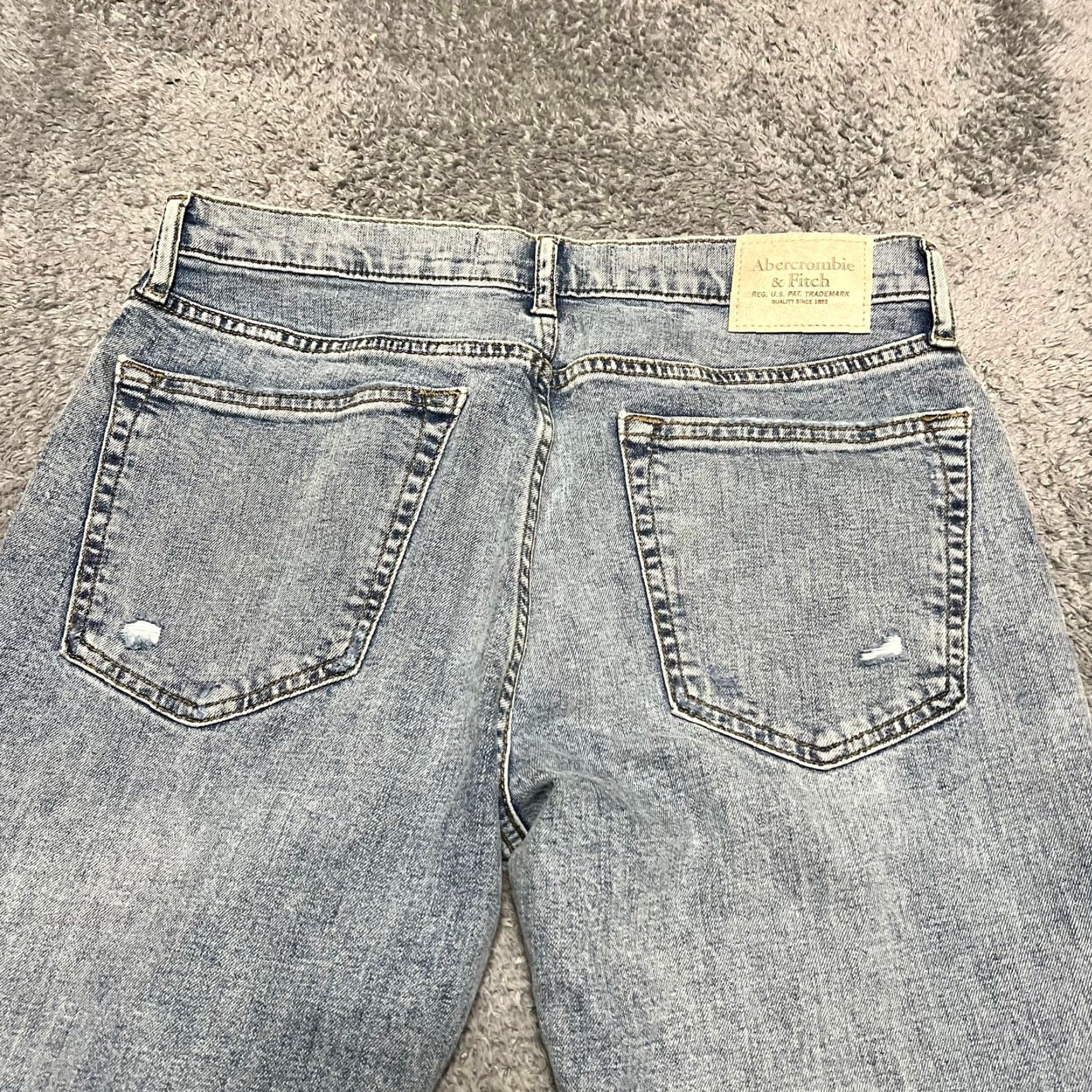 Abercrombie & Fitch Abercrombie & Fitch Jeans Mens 32 X34 Skinny Stretch Blue Denim Pants Distressed Skinny Jeans Mens 32 X34 Blue Denim Mens Distressed Size US 32 / EU 48 - 4 Thumbnail