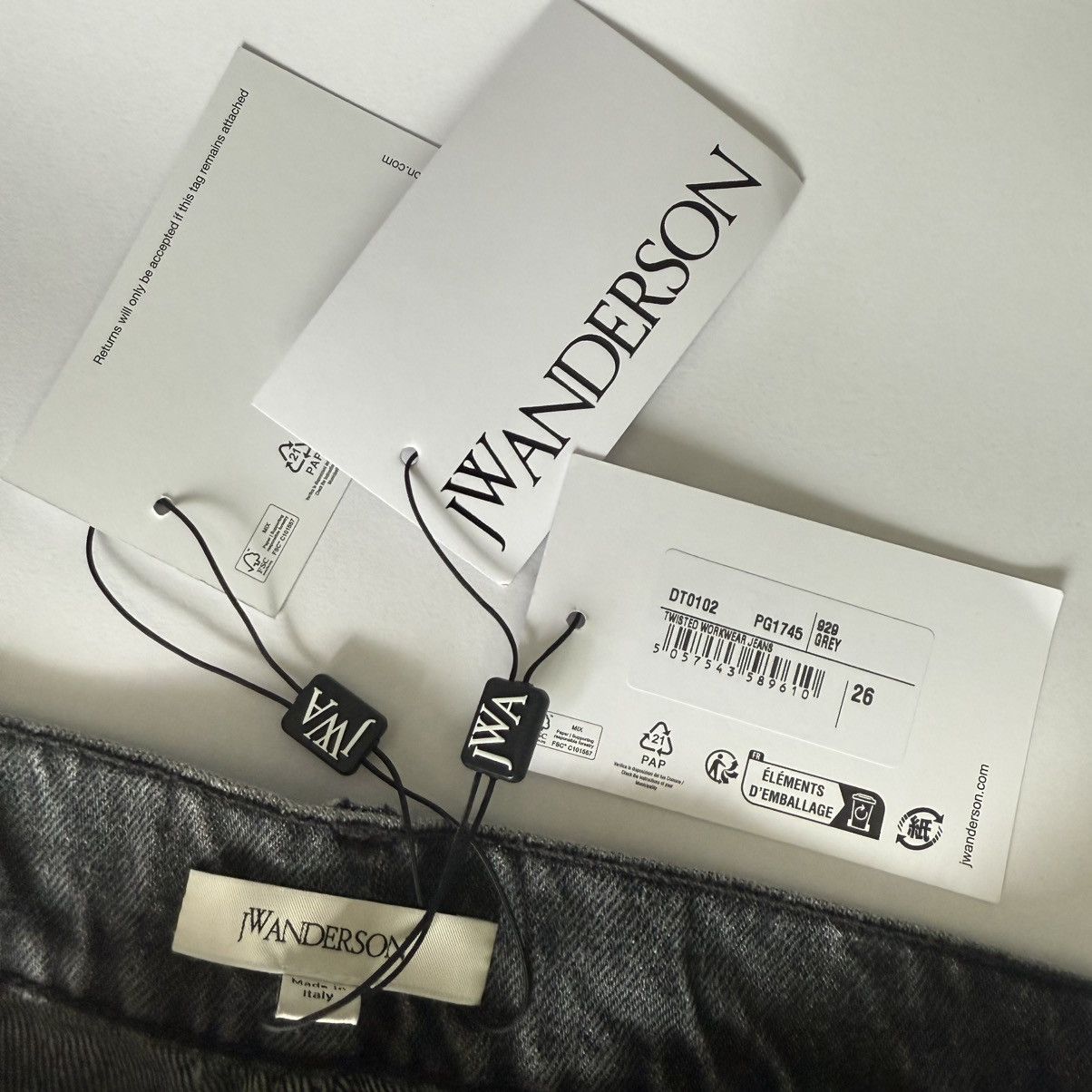JW Anderson J.W Anderson Grey Twisted Workwear Denim Size 26 Size 26" / US 2 / IT 38 - 5 Thumbnail