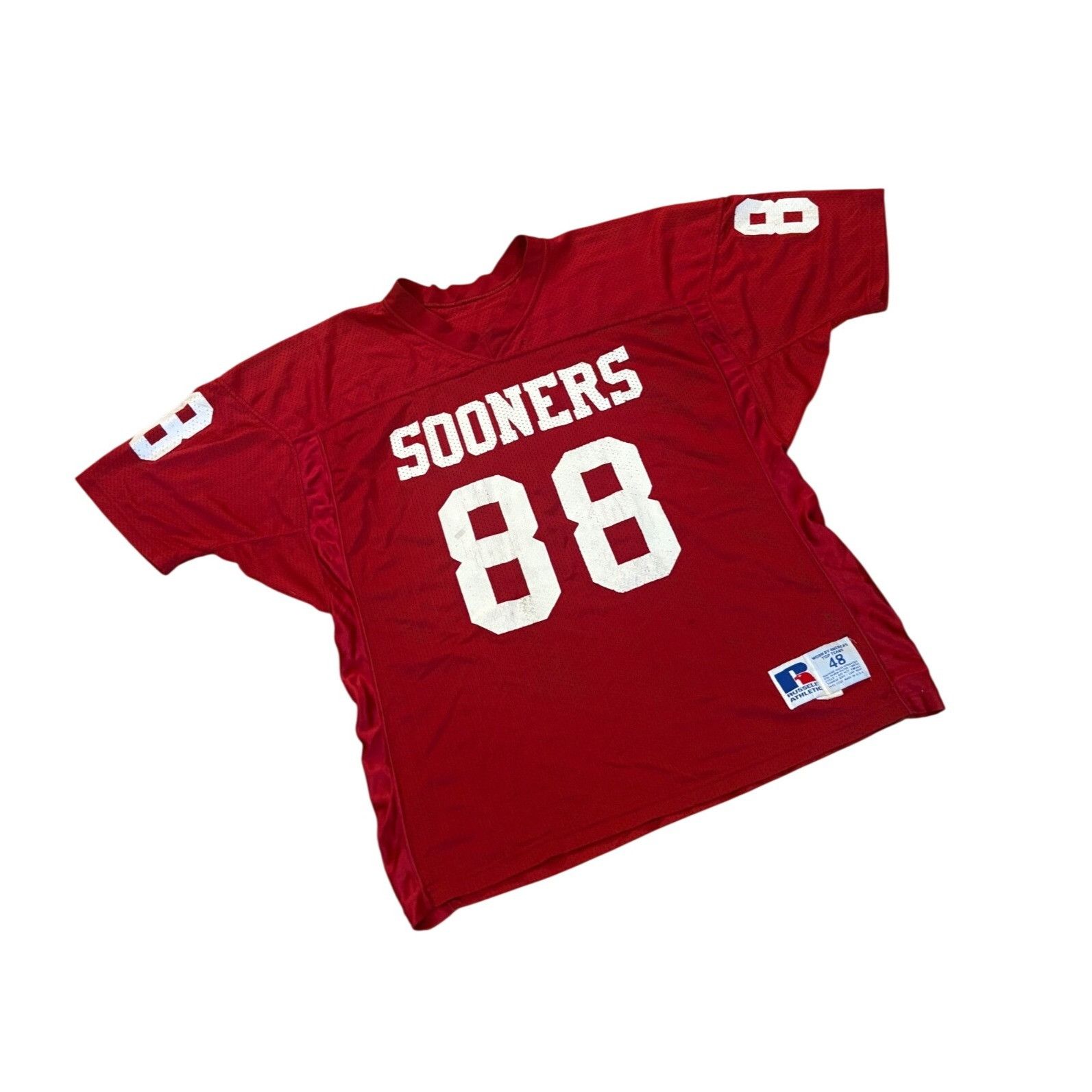 Russell Athletic Rare 90s Game Worn Oklahoma Sooners Tim Daughtry #88 Footbal Size US XL / EU 56 / 4 - 3 Thumbnail