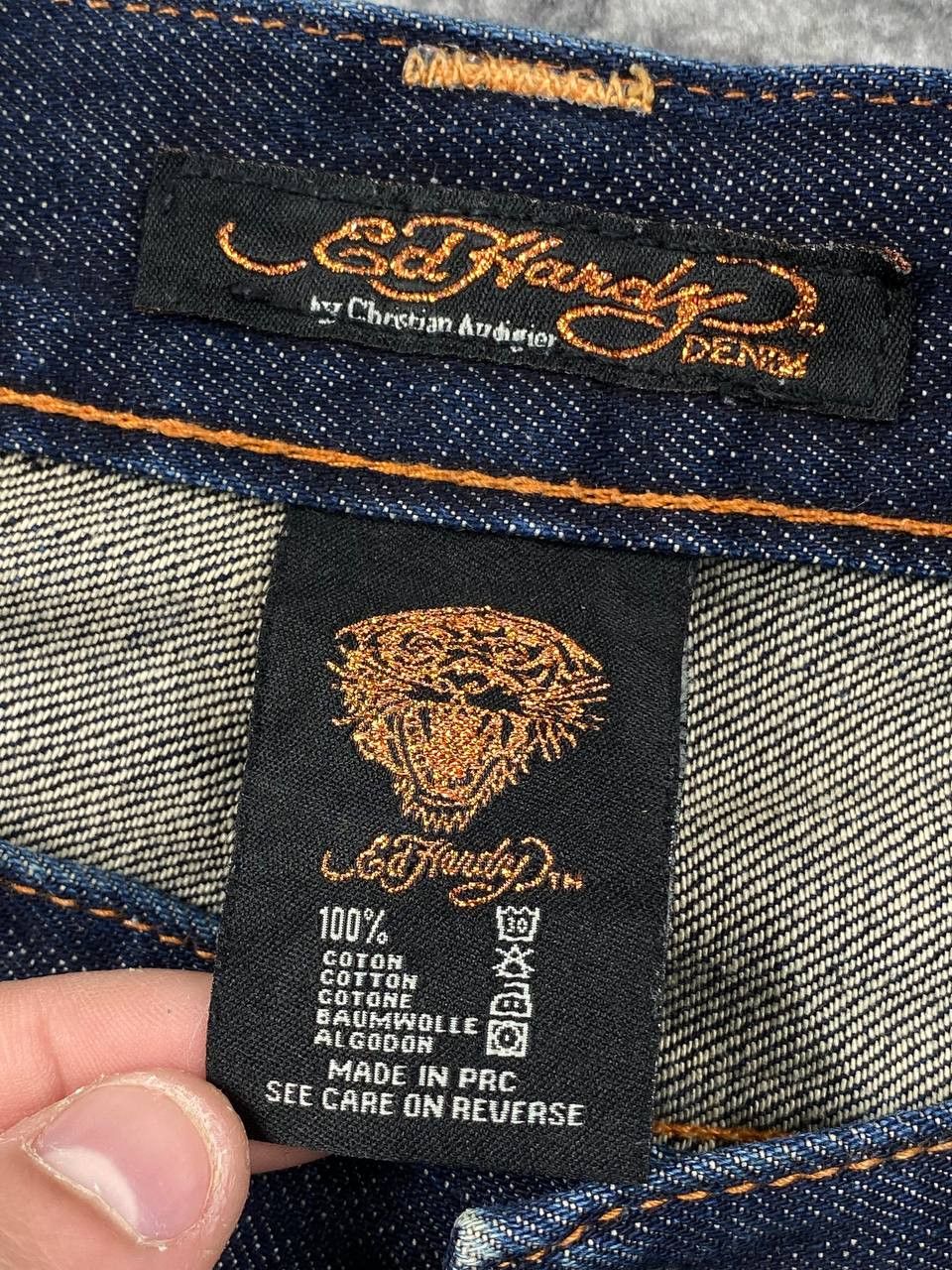 Ed Hardy Vintage Ed Hardy by Christian Audigier Denim Jeans Big Logo Size US 38 / EU 54 - 16 Thumbnail