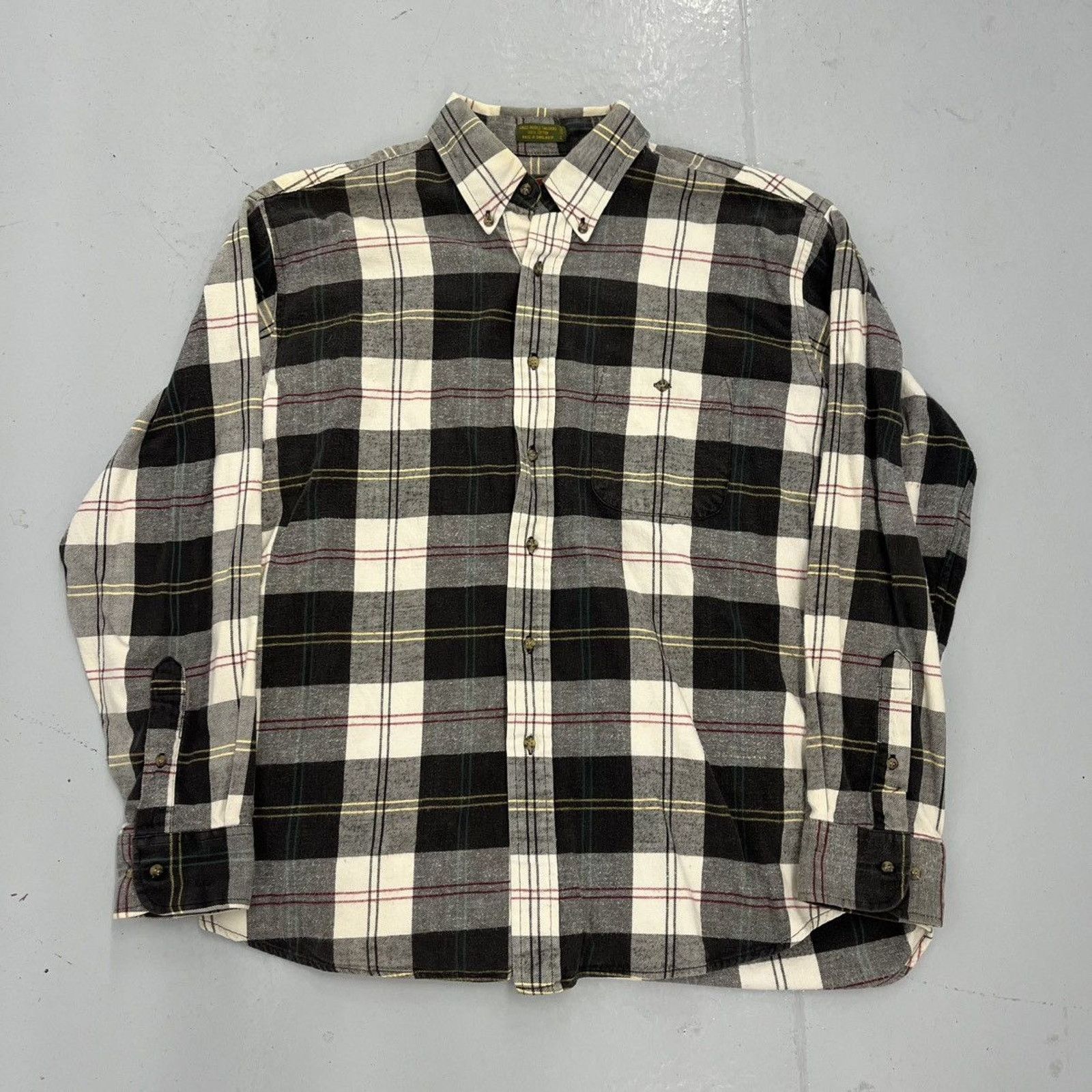 Other Vintage 90s Boston Trader Black/White Plaid Cotton Flannel Size US XL / EU 56 / 4 - 1 Thumbnail