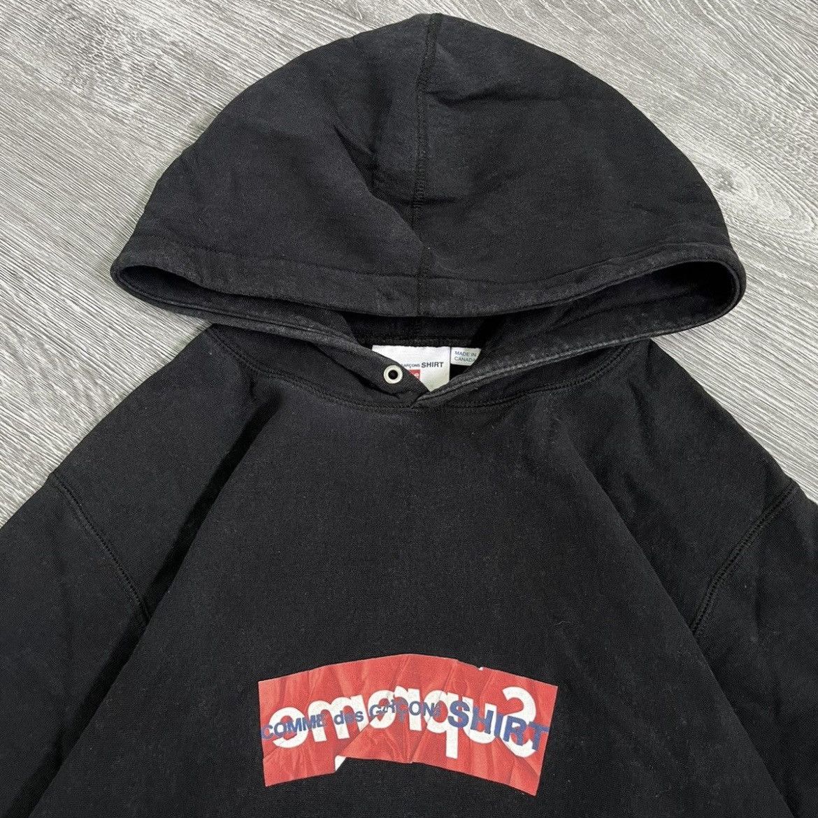 Comme des Garcons SHIRT × Supreme Supreme x Comme des garcons FW17 Hooded Sweatshirt Size US XL / EU 56 / 4 - 2 Thumbnail