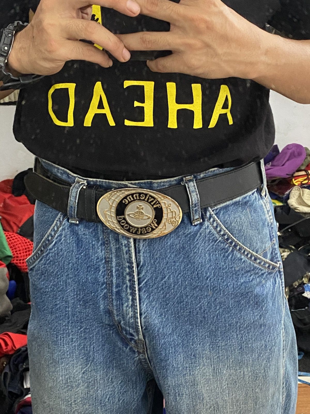 Vivienne Westwood Vivienne Westwood MAN orb leather belt Size ONE SIZE - 7 Thumbnail