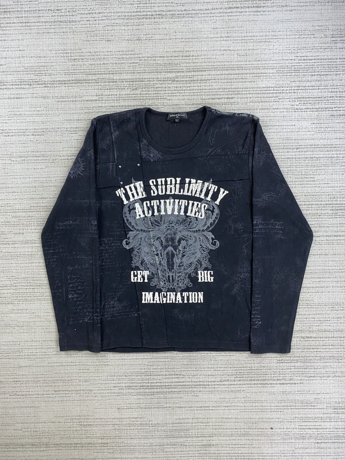 If Six Was Nine × Vintage Vintage In The Attic Homme Poem Printed Punk Longsleeve Tshi Size US M / EU 48-50 / 2 - 1 Thumbnail