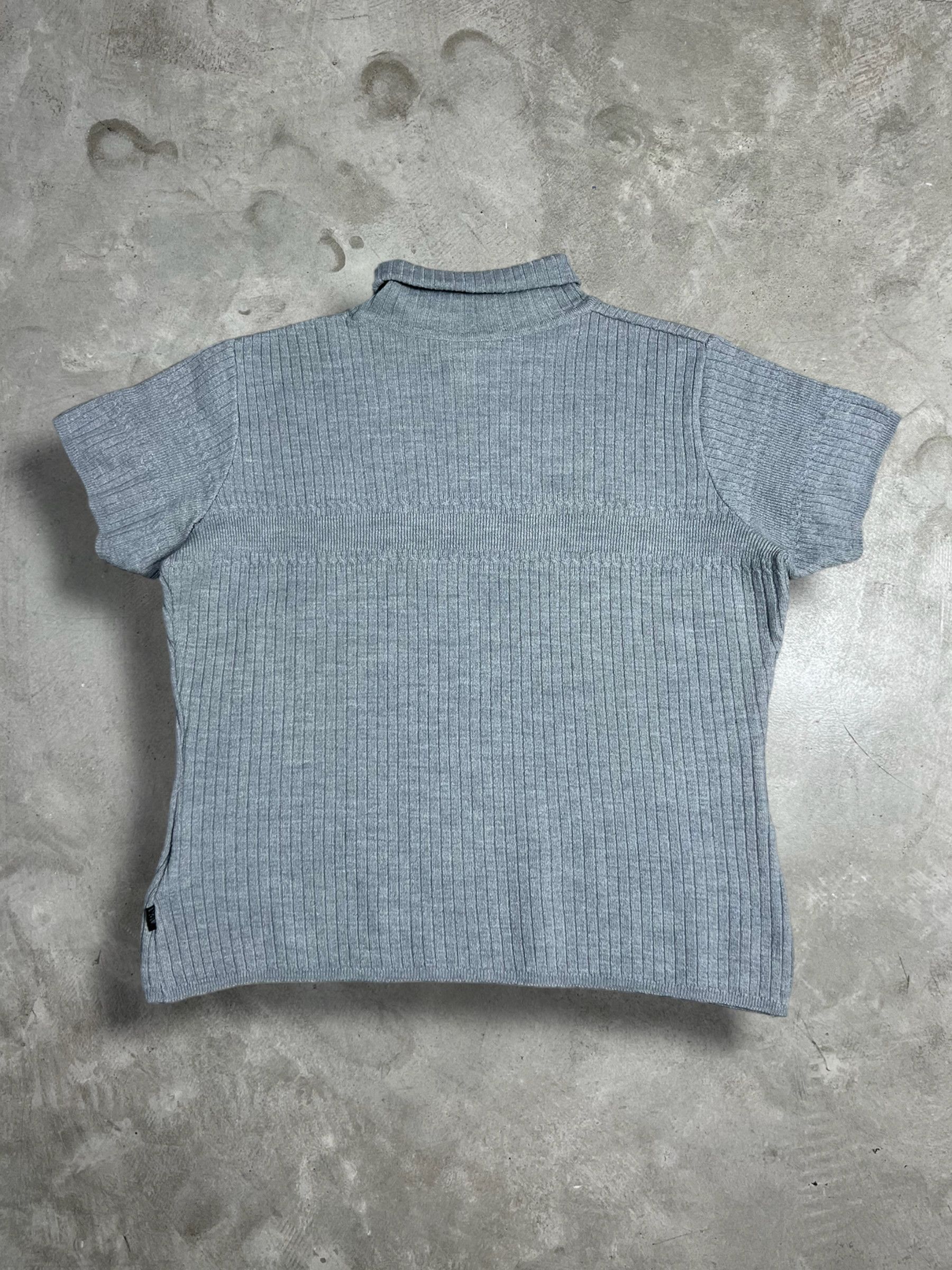 Versace × Versace Jeans Couture VERSACE Jeans Couture Y2K Cropped Knit Tee GTMPT383 Size L / US 10 / IT 46 - 7 Thumbnail