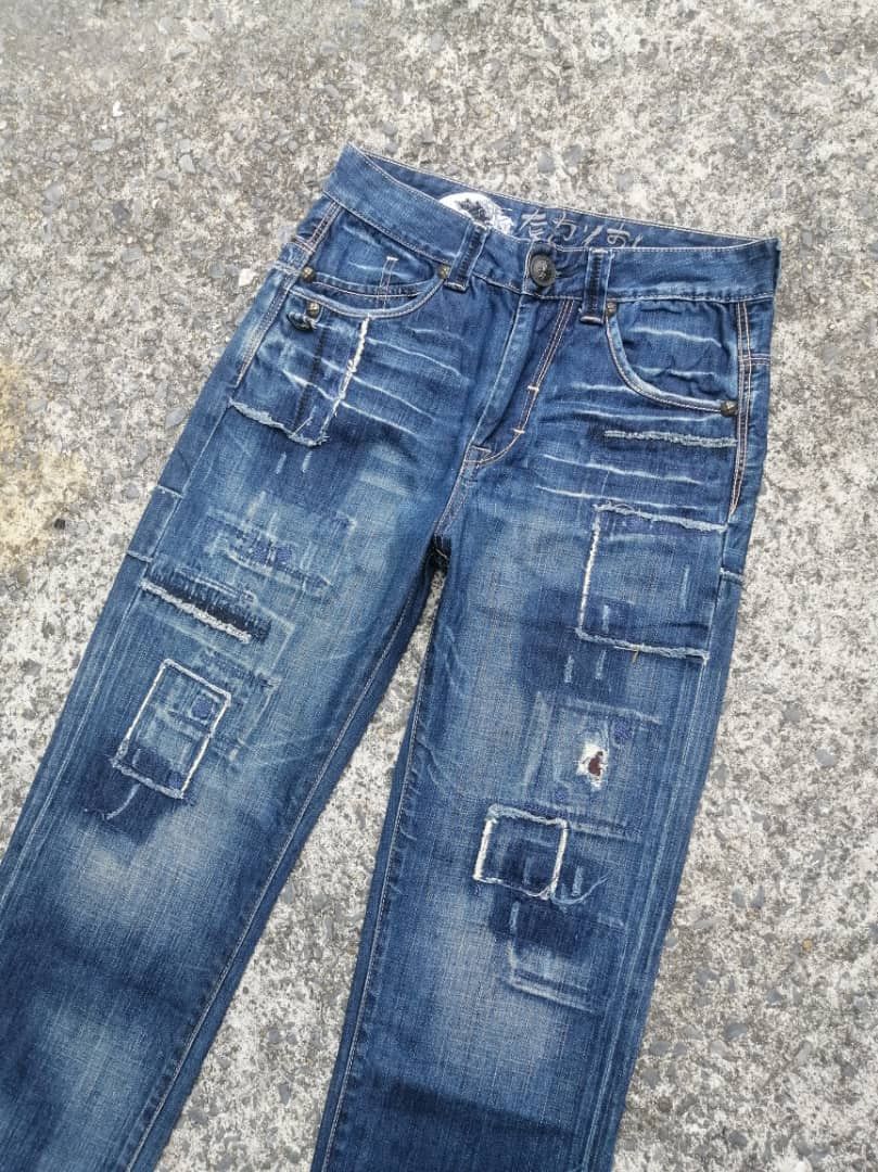 Designer × Japanese Brand Osaka Big Train Nice Design Denim Jeans Size US 29 - 3 Thumbnail