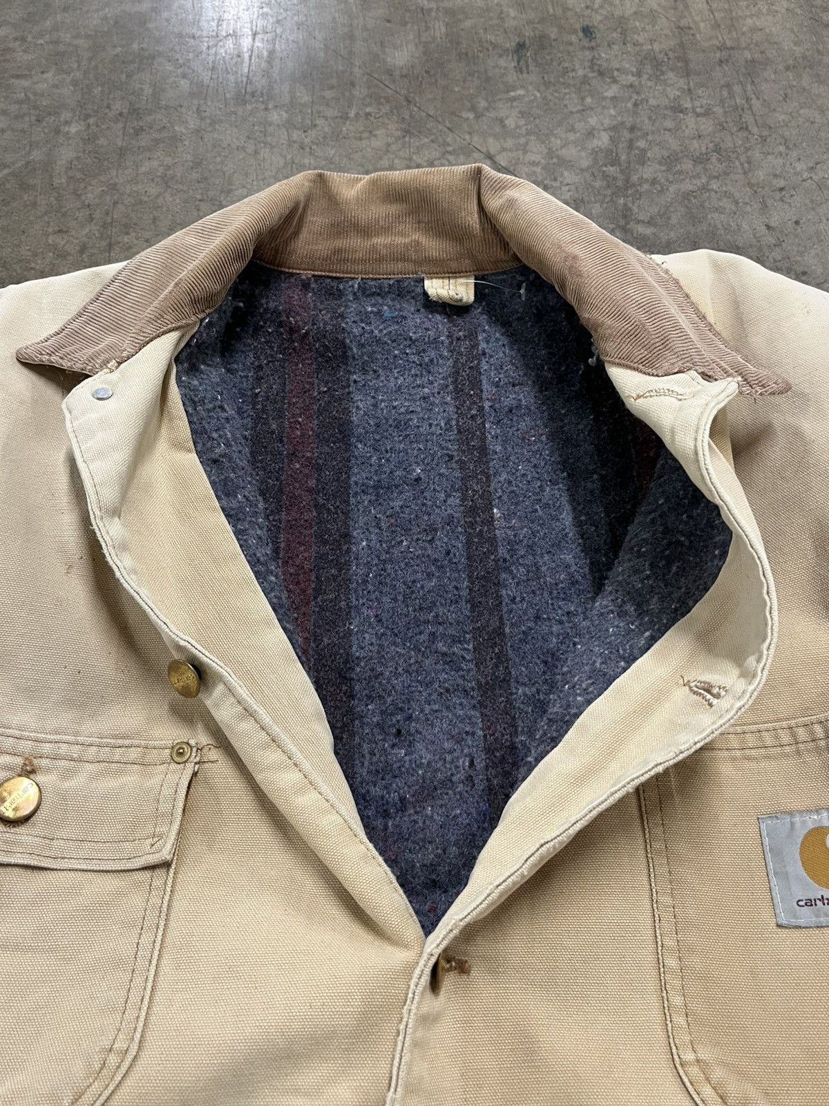 Carhartt × Vintage Carhartt chore jacket vintage blanket lined sun faded rare Size US XL / EU 56 / 4 - 16 Thumbnail