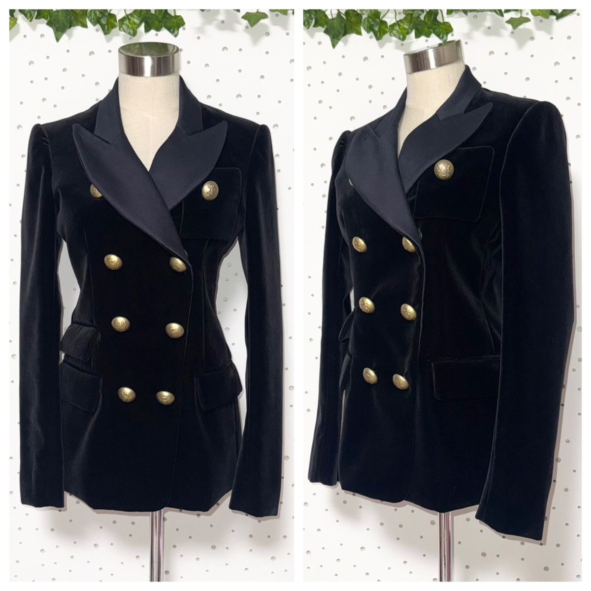 Balenciaga Authentic Balenciaga emblem button peaked velour jacket 36 Size XS / US 0-2 / IT 36-38 - 6 Thumbnail