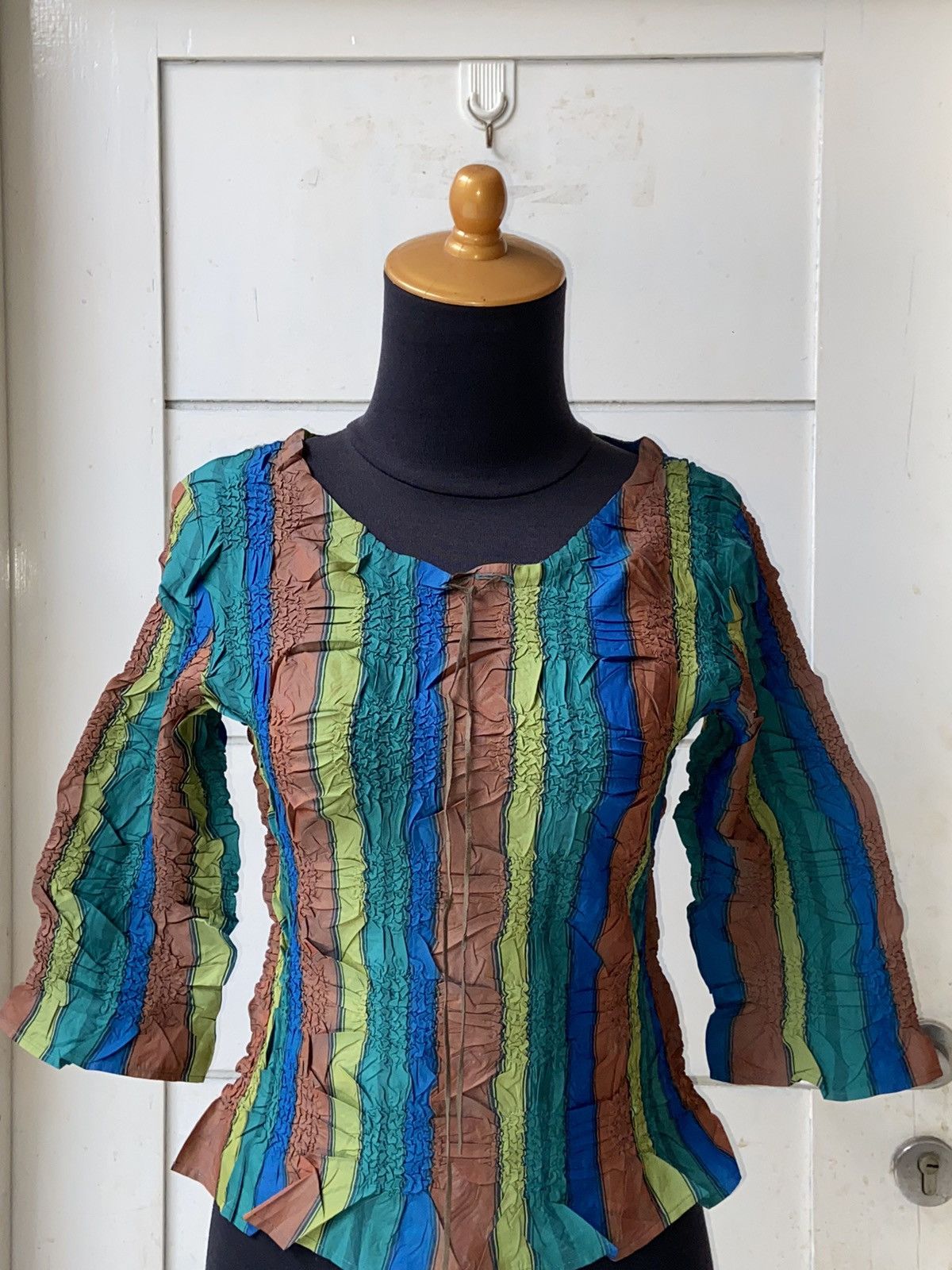 Designer PEPLUM By YOSHIKI HISHINUMA Blouse Size XS / US 0-2 / IT 36-38 - 7 Thumbnail