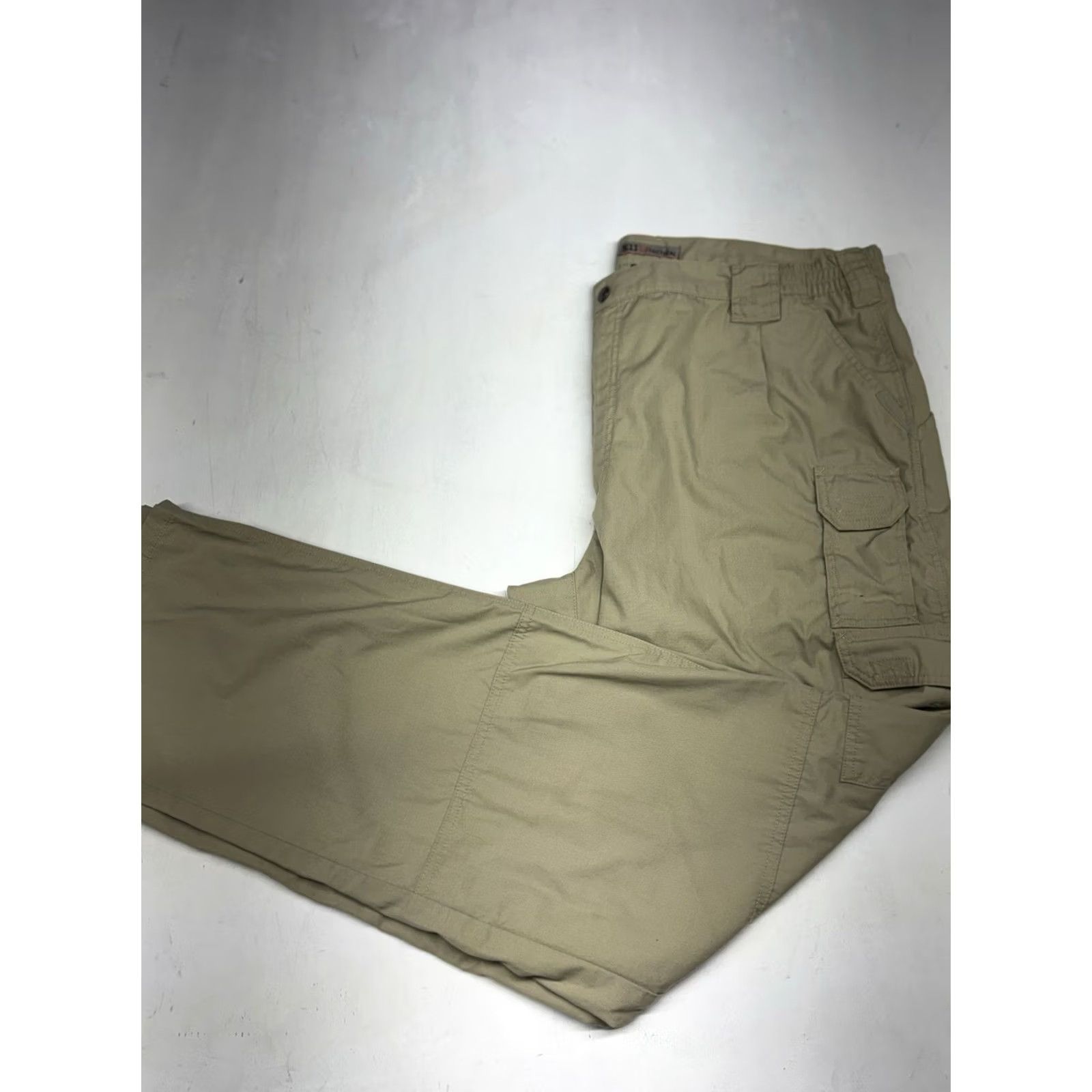 Vintage 511 Tactical Pants Men 44x36 Cargo Ripstop Beige Pant Casual Workwear Mens Size US 44 / EU 60 - 2 Thumbnail