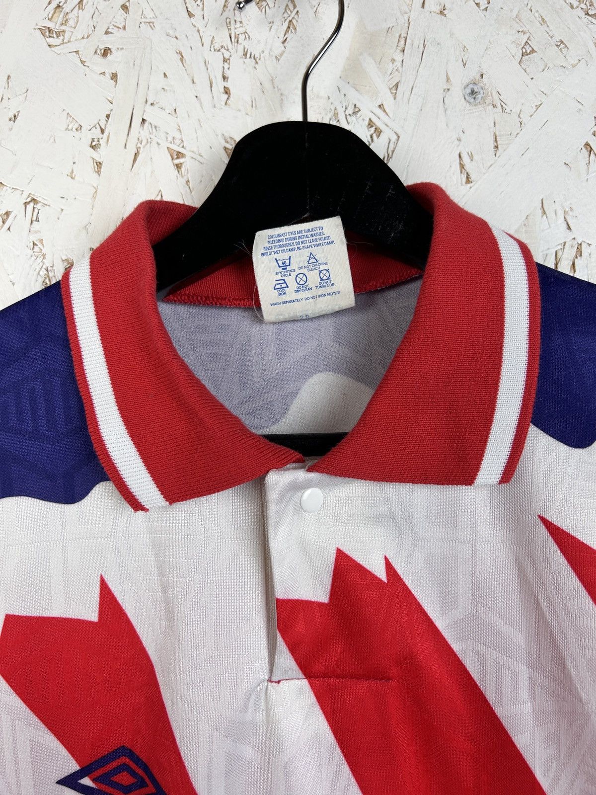 Umbro 90s Vintage Umbro 1992 Blank England Team Style Fan Jersey Size US XL / EU 56 / 4 - 3 Thumbnail