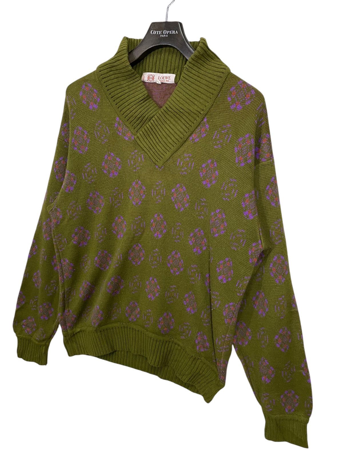 Loewe 🔥RARELY🔥Vintage loewe madrid 1846 cable knit wool sweater Size US M / EU 48-50 / 2 - 2 Thumbnail