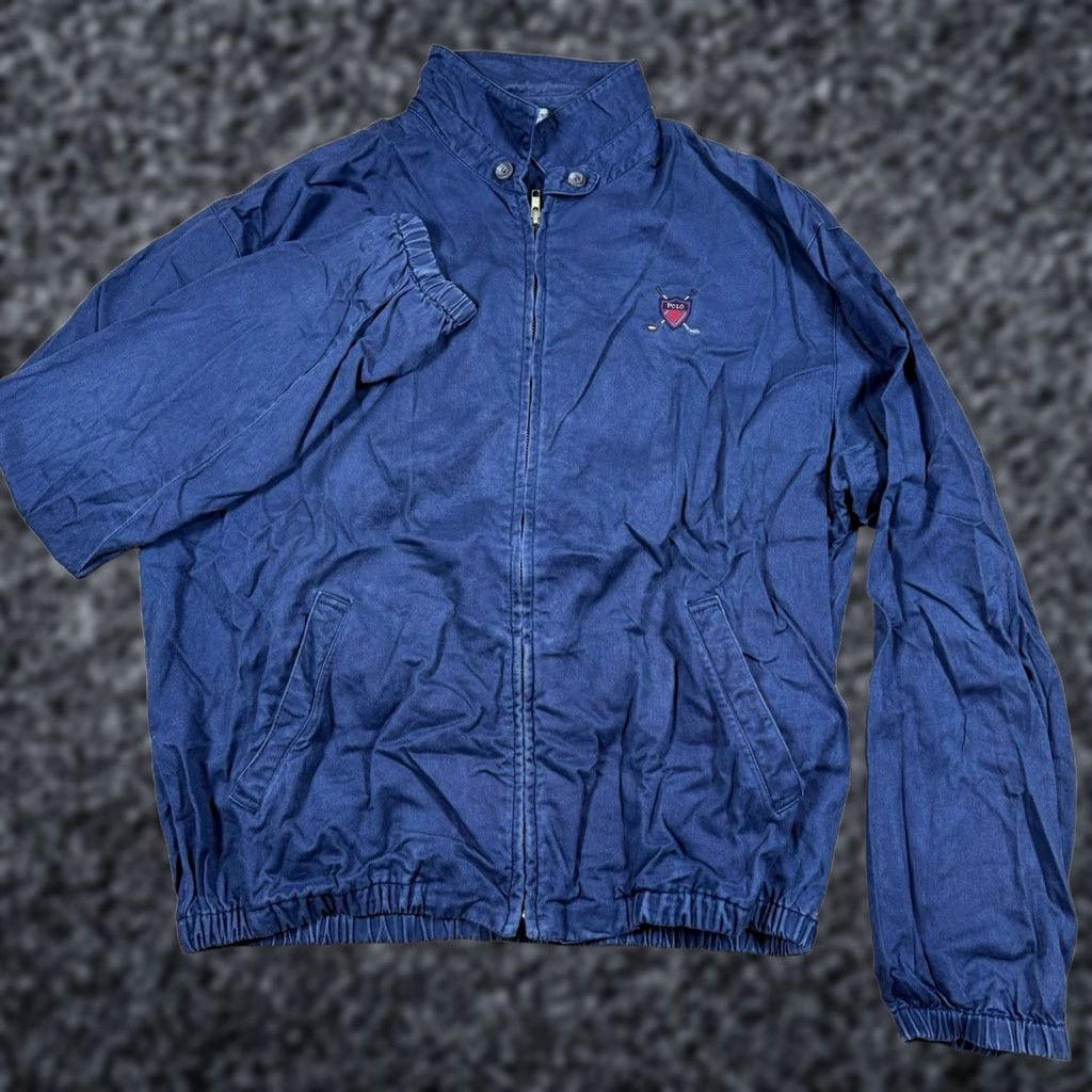 Ralph Lauren VINTAGE Polo Ralph Lauren Golf Bomber Jacket Coat Mens Large Blue Crest USA Made Size US L / EU 52-54 / 3 - 1 Thumbnail