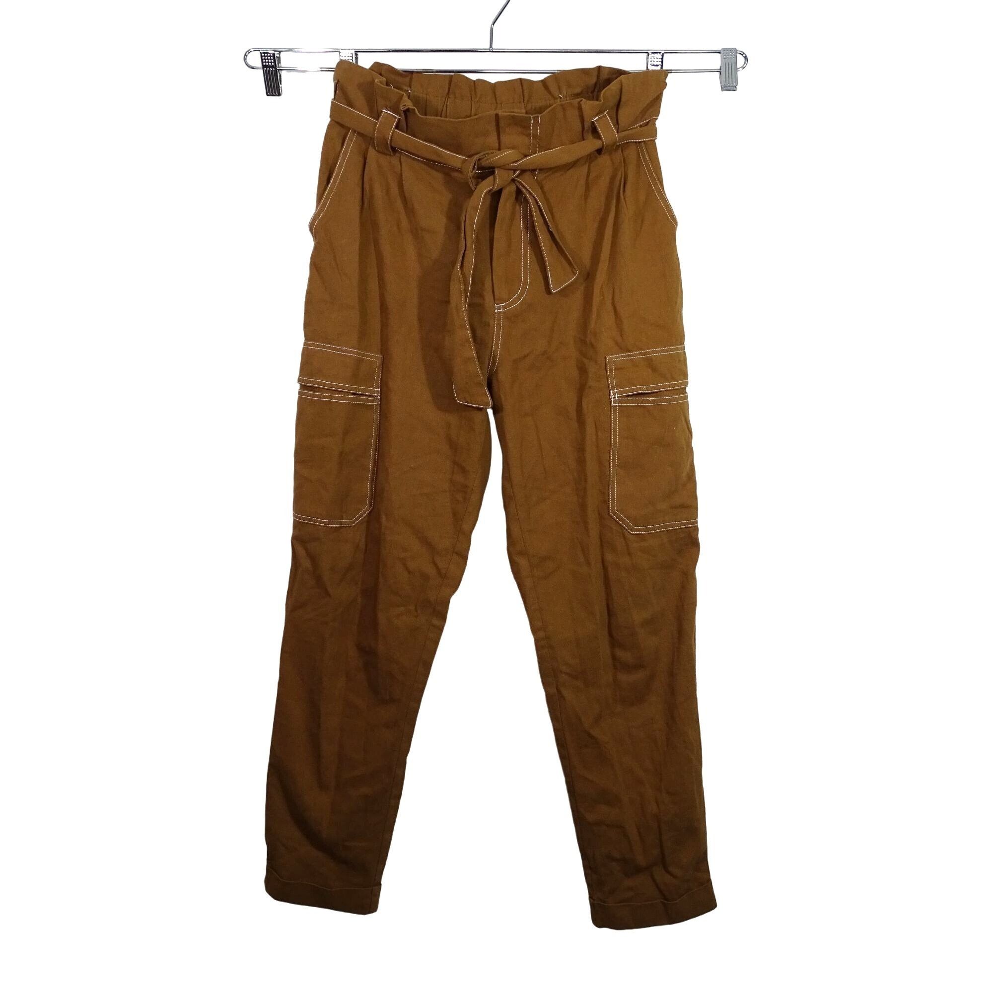 Kendall And Kylie Kendall and Kylie Cropped Paperbag Cargo Pants Belted Size M Size 30" / US 8 / IT 44 - 1 Thumbnail