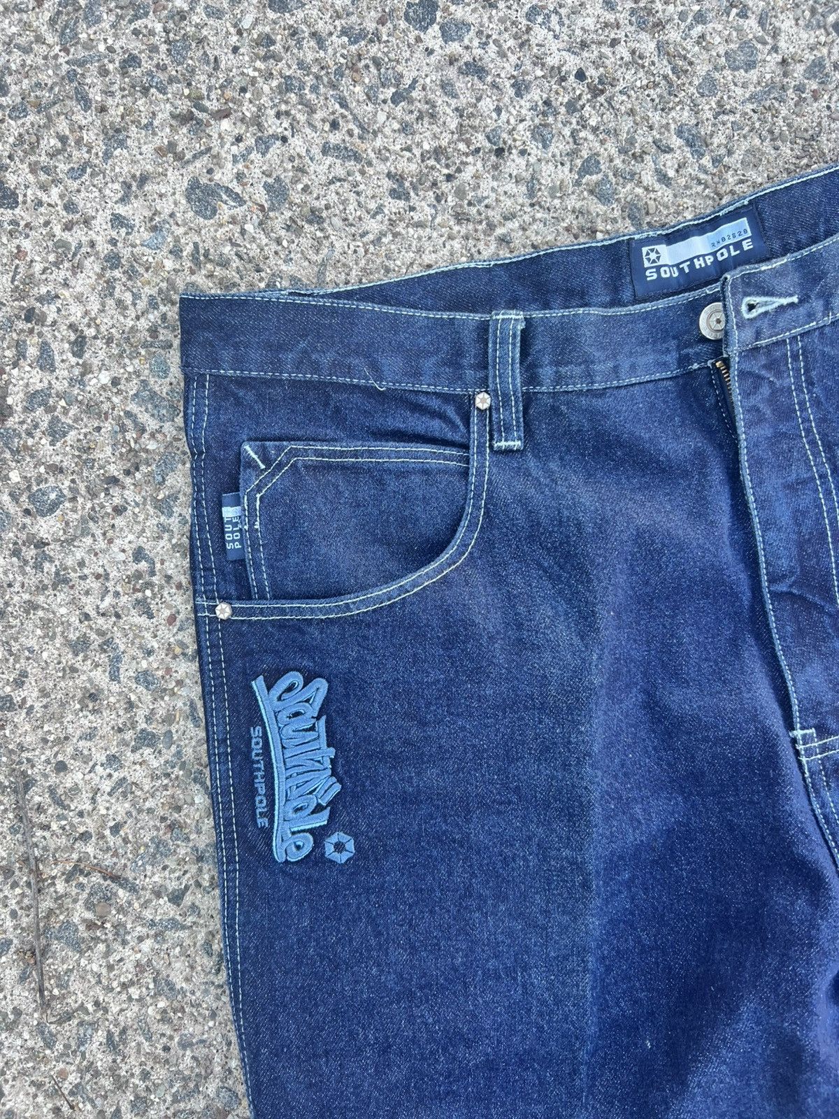 Southpole Southpole Vintage Straight Denim Jeans Embroidered Hip Hop Size US 42 / EU 58 - 5 Thumbnail