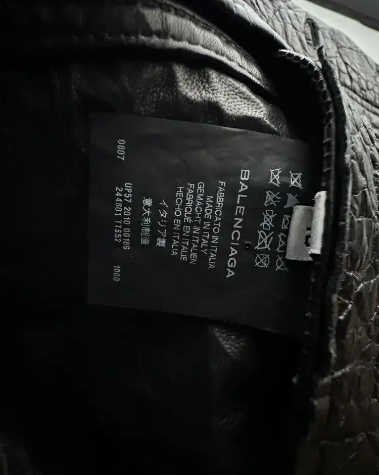 Balenciaga Sz 48 Balenciaga 10AW Winkled Leather Jacket Size US M / EU 48-50 / 2 - 6 Thumbnail