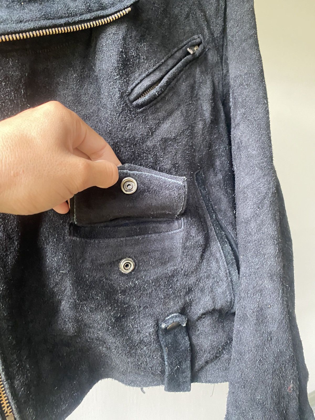 Yasuyuki Ishii VINTAGE RUDIES JAPAN BIKER LEATHER COWHIDE 90s LGB PUNK Size US M / EU 48-50 / 2 - 12 Thumbnail