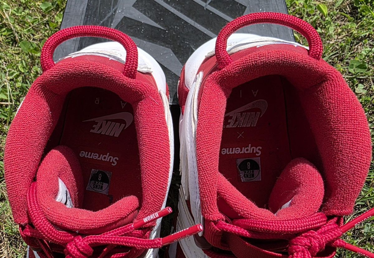 Nike × Supreme ✅Supreme Uptempo Varsity Red 8M Size US 8 / EU 41 - 7 Thumbnail