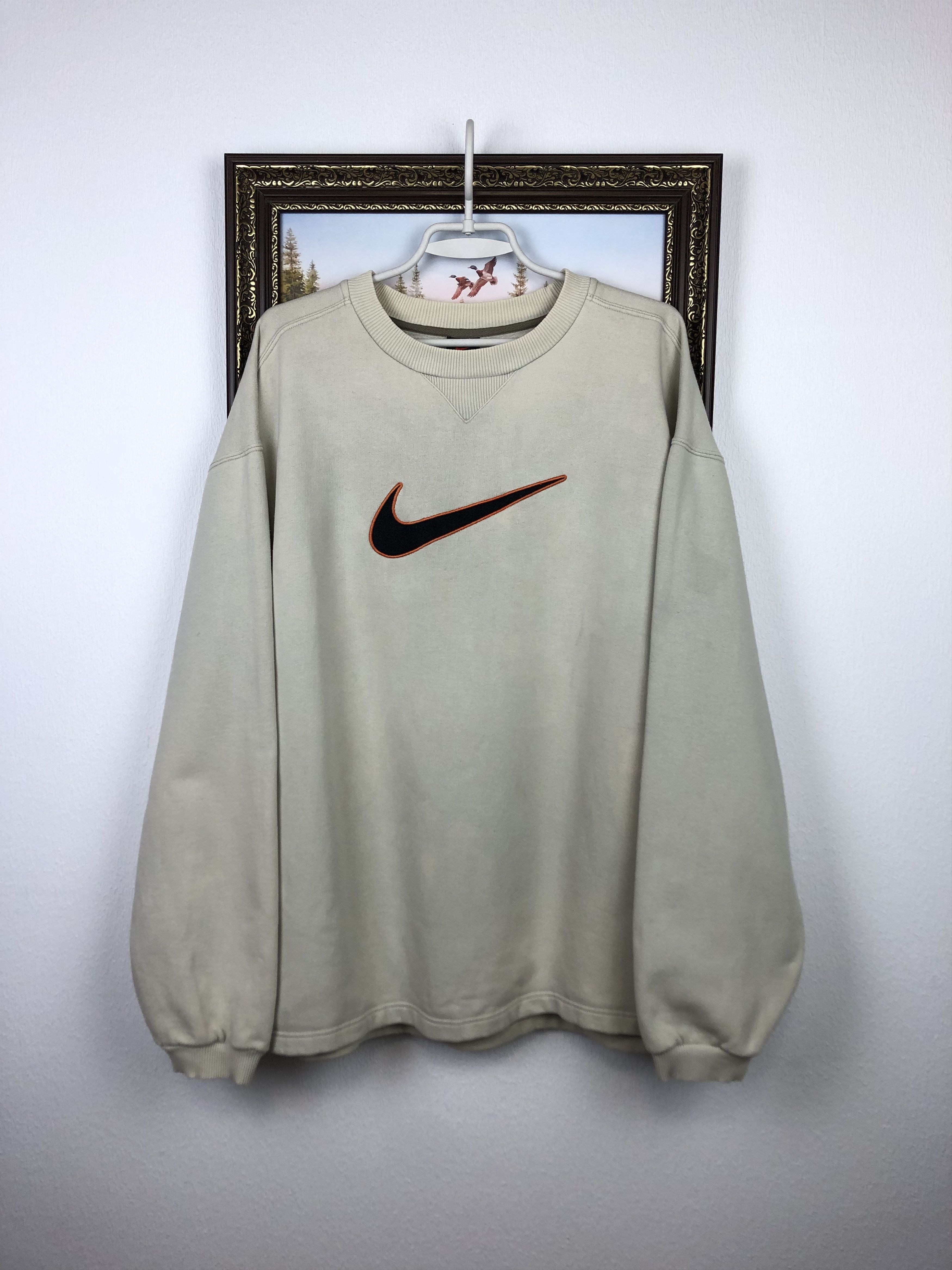 Vintage 90's Nike Sweatshirt Big Logo Swoosh Rare Crewneck