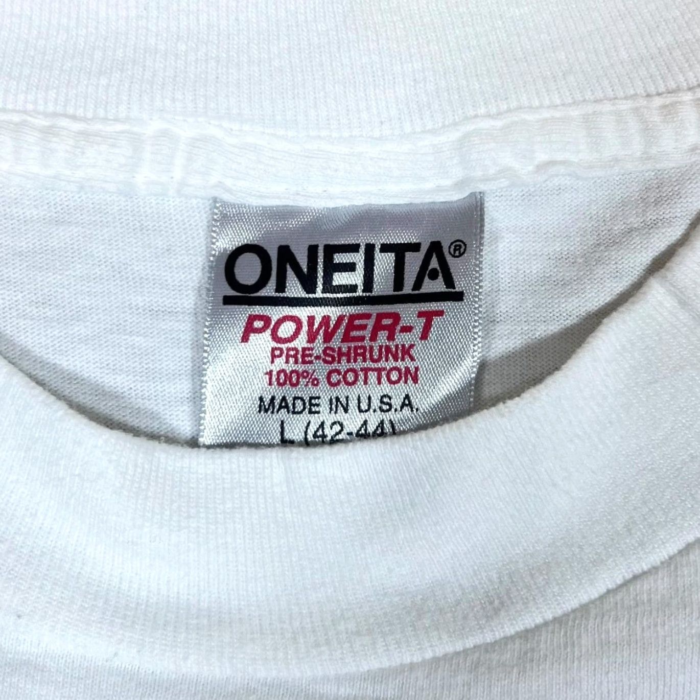 Vintage VINTAGE Oneita FROM ALL WALKS OF LIFE 1991 Souvenir Single Stitch T-Shirt Large Mens White Graphic print Size US L / EU 52-54 / 3 - 4 Thumbnail