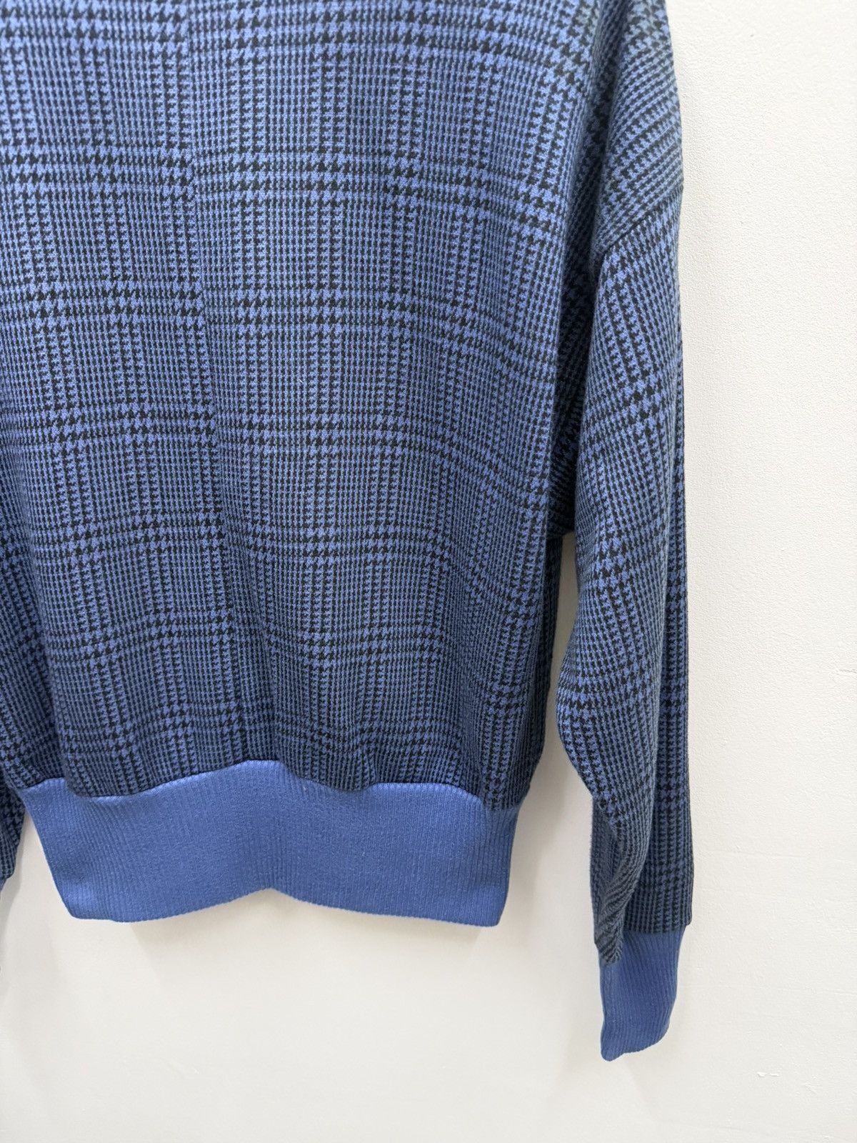 Norma Kamali Norma Kamali Blue Plaid Snap Button Sweater Size M / US 6-8 / IT 42-44 - 10 Thumbnail
