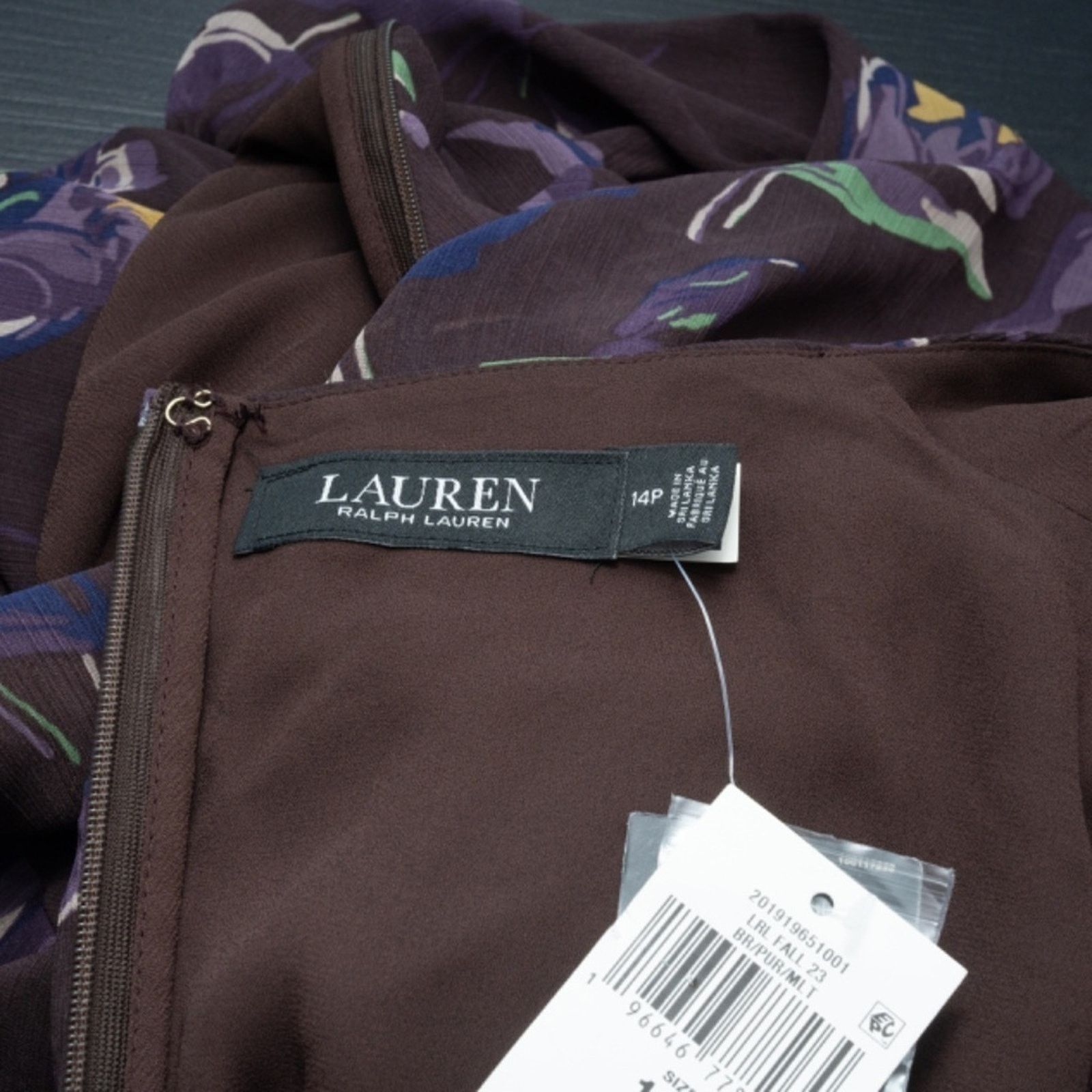 Lauren Ralph Lauren Lauen Ralph Lauren. Floral Belted Crinkle Georgette Dress Size XL / US 12-14 / IT 48-50 - 12 Thumbnail