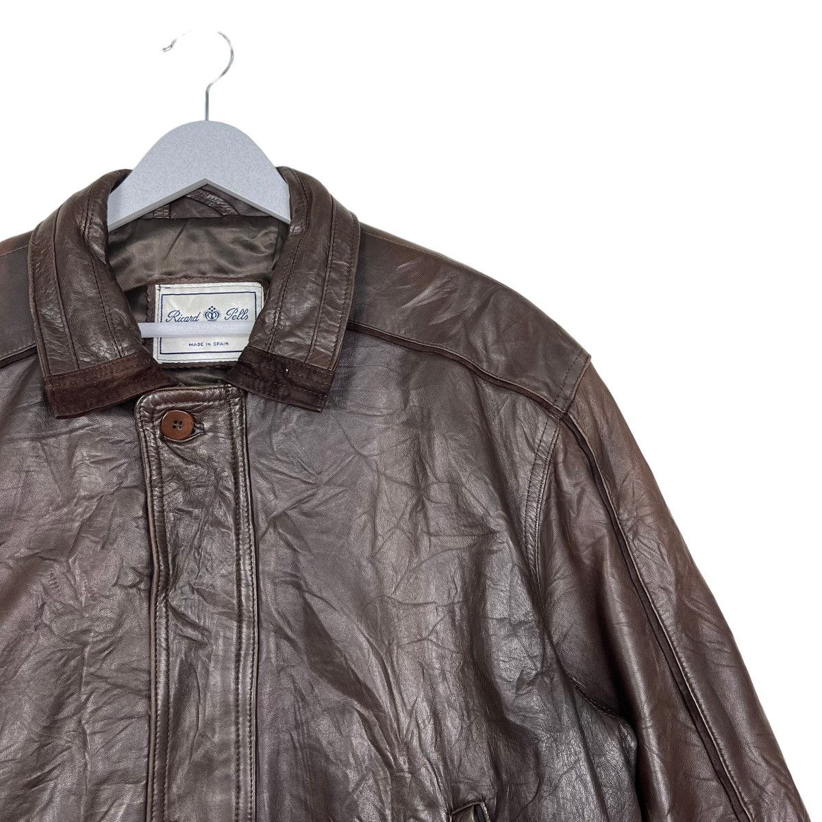 Designer 🔥 VINTAGE RICARD PELLS LEATHER JACKET MADE IN SPAIN Size US M / EU 48-50 / 2 - 6 Thumbnail