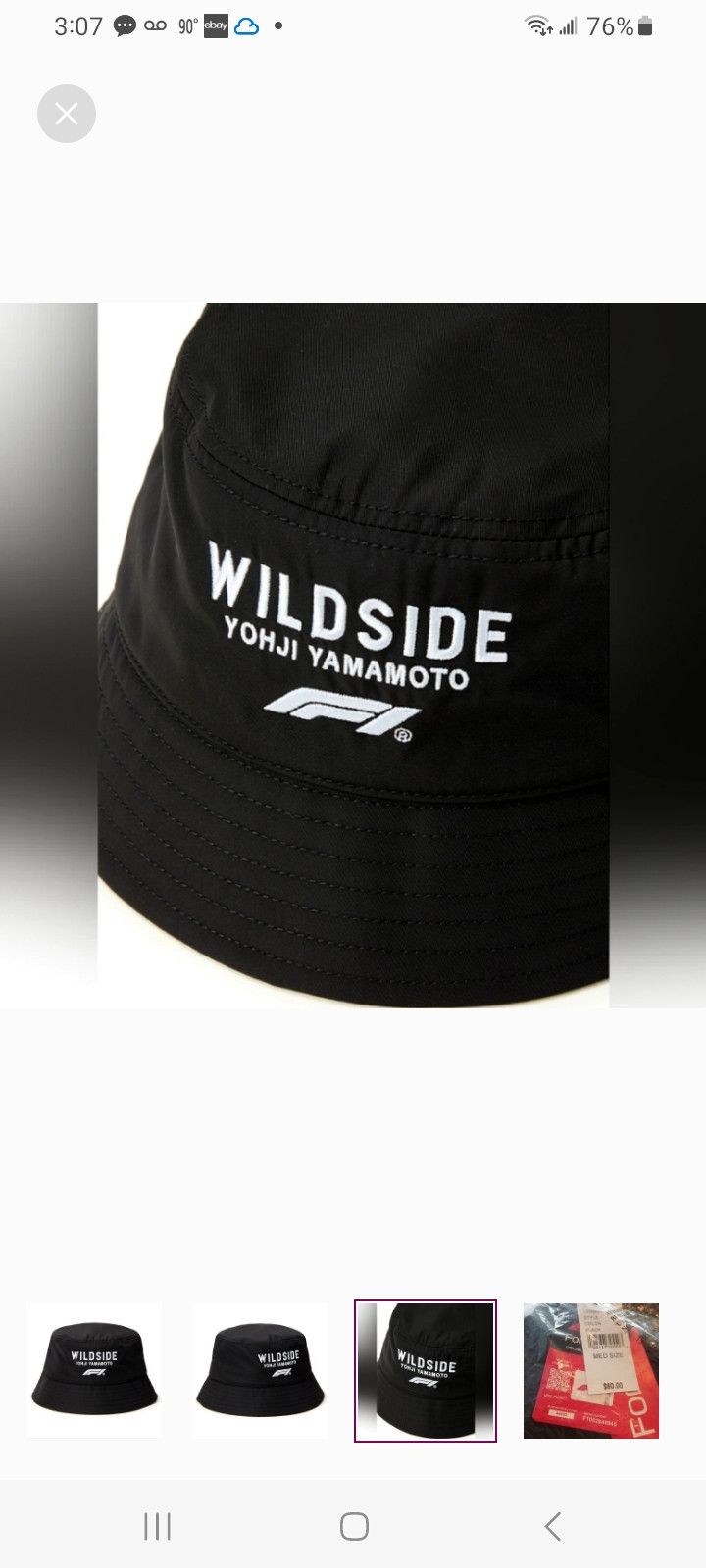 Other Formula 1 x Wildside Yohji Yamamoto Bucket Hat Size 38 - 3 Thumbnail