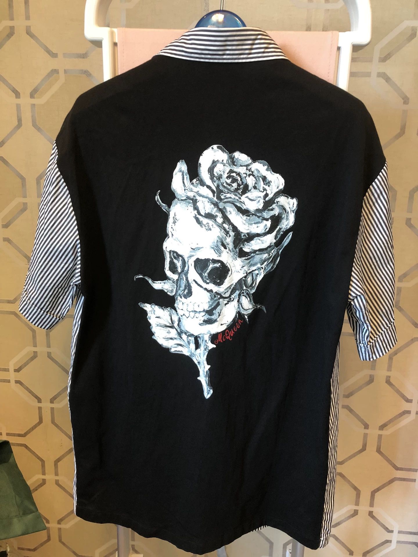 Alexander McQueen Alexander McQueen Rose Skull Striped Shirt Size US S / EU 44-46 / 1 - 1 Thumbnail