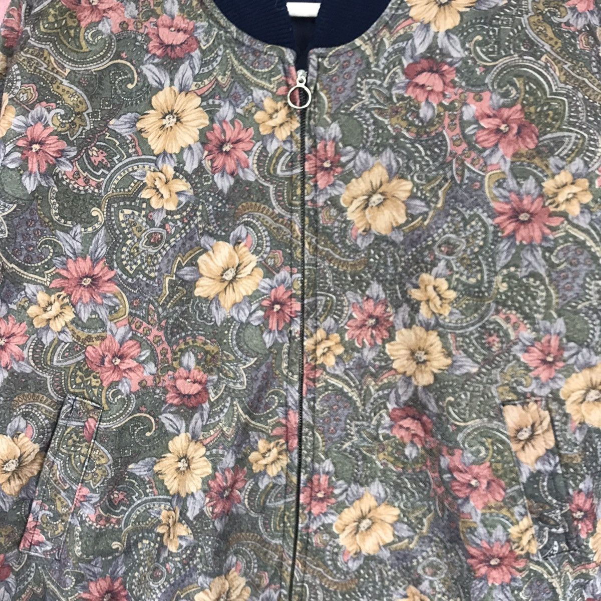 Japanese Brand Art Floral Bomber Jacket Size US M / EU 48-50 / 2 - 8 Thumbnail