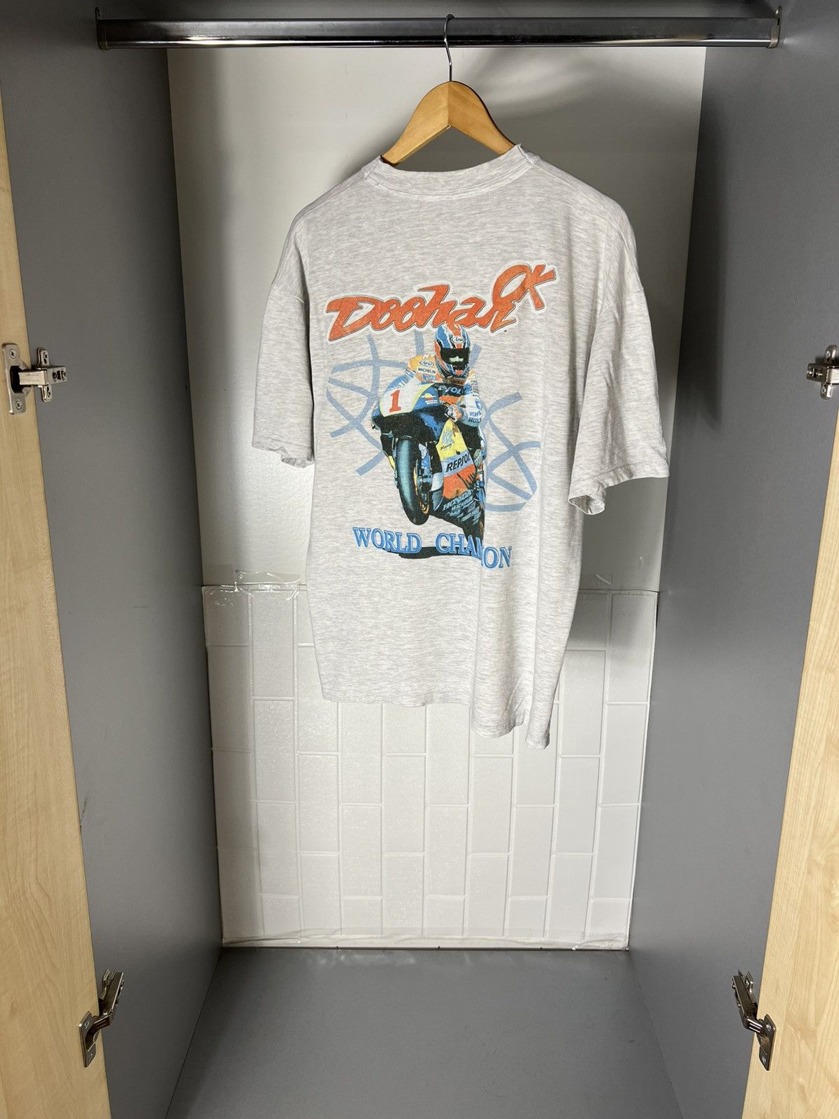 NASCAR VINTAGE MICK DOOHAN HONDA MOTORCYCLE RACING RETRO Y2K 90s Size US XL / EU 56 / 4 - 13 Thumbnail