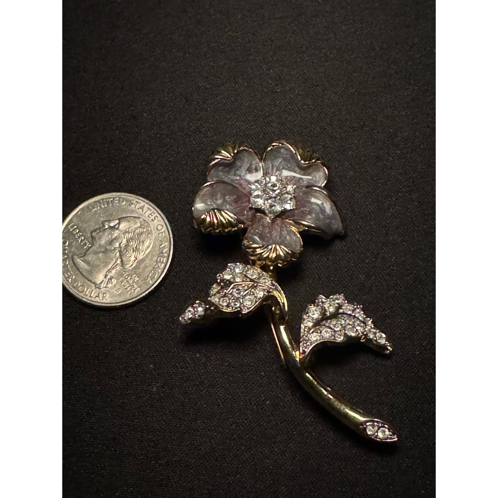 Other Nolan Miller Rhinestone Flower Brooch Size ONE SIZE - 5 Thumbnail