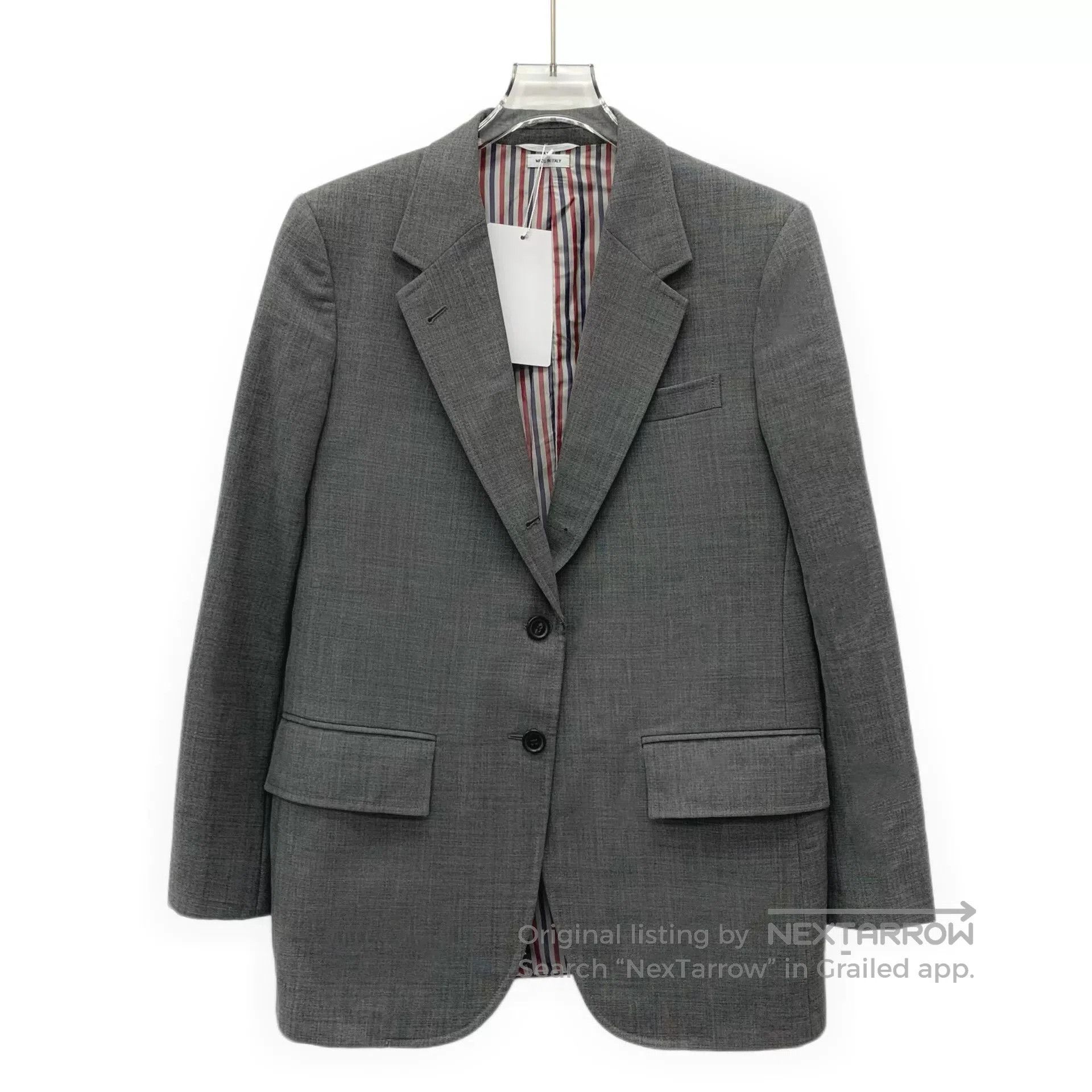Thom Browne Thom Browne Gray Wool Lapel Suit Jacket. Size US XS / EU 42 / 0 - 1 Thumbnail