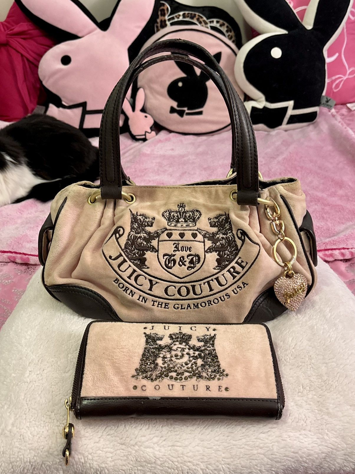 Juicy Couture Juicy Couture Vintage shoulder bag + Matching Wallet Size ONE SIZE - 1 Thumbnail