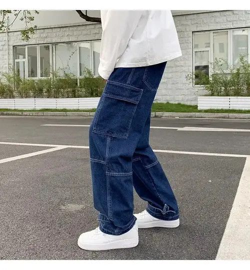 VIBE Skateboard Baggy Carpenter Denim Jeans Cargo y2k Size US 34 / EU 50 - 4 Thumbnail