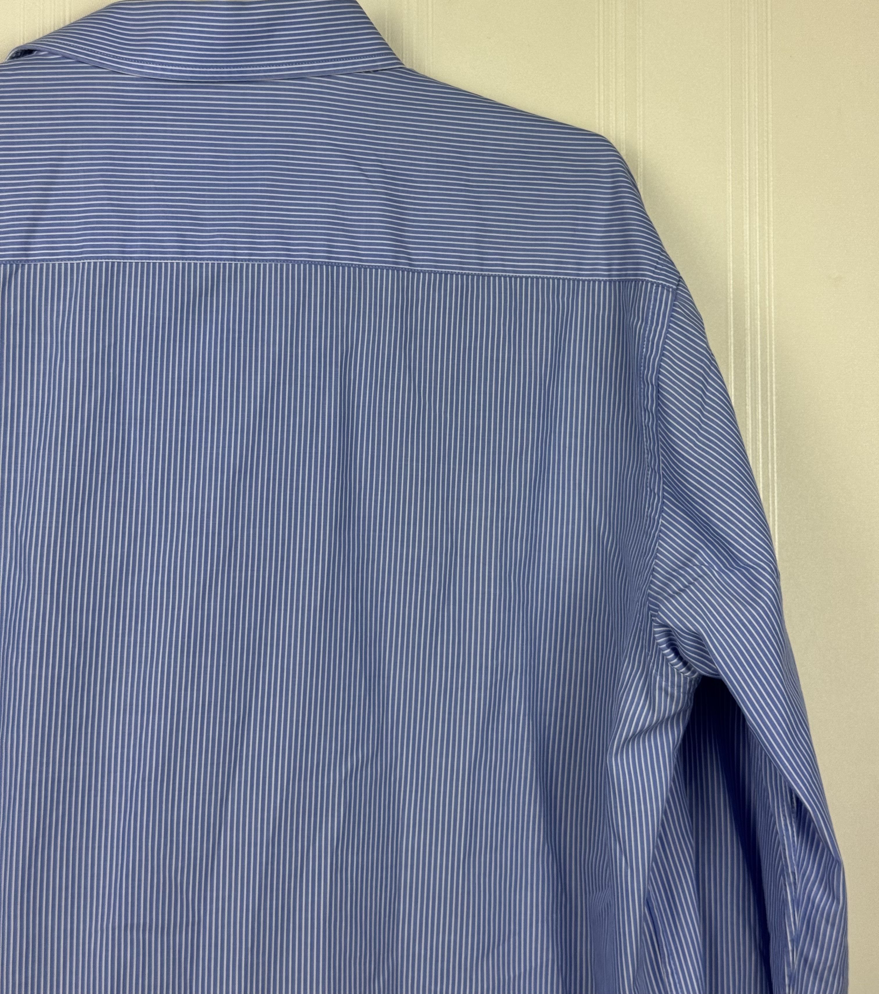 Boggi Boggi Milano Blue Striped Shirt Size 42 100% Cotton Size US XS / EU 42 / 0 - 12 Thumbnail